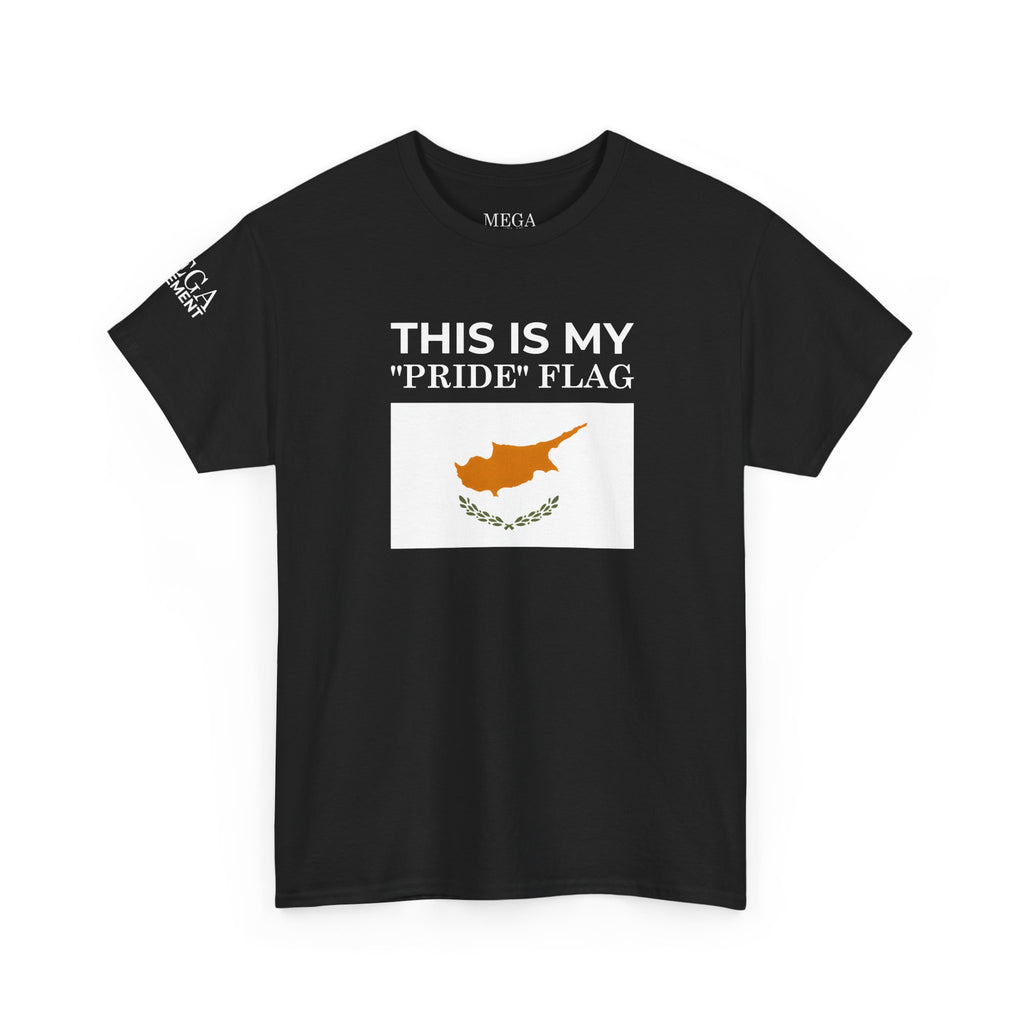 Cyprus Flag Tee ( Small Print ) - "This Is My 'Pride' Flag" Patriotic Cotton T-Shirt