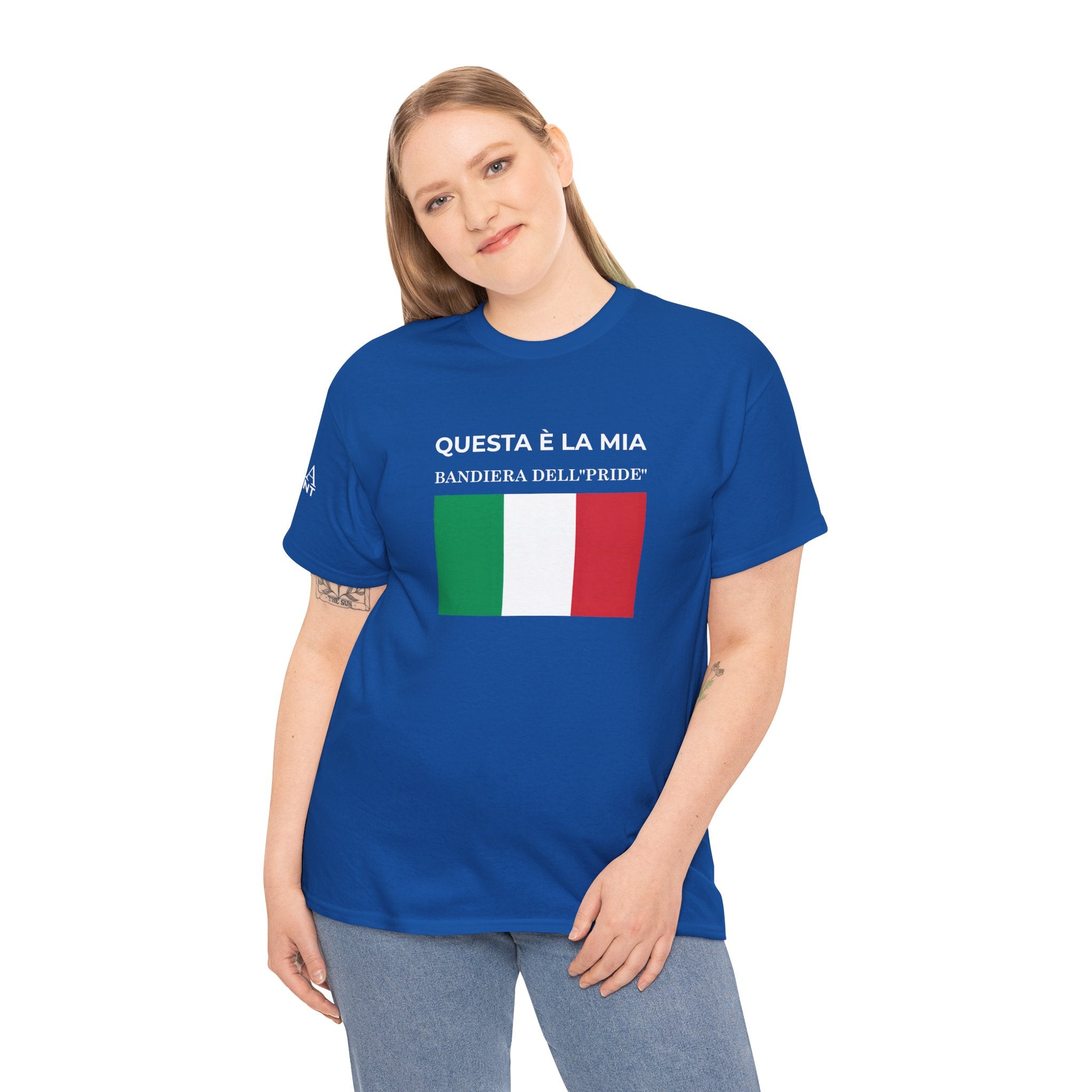 Italian Flag Tee ( Small Print ) — "Questa è la mia bandiera dell’Pride" Graphic T-Shirt