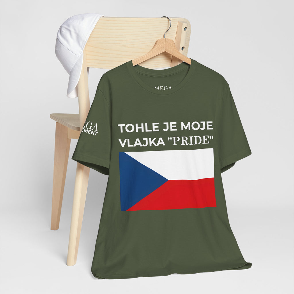Czech Flag Unisex Jersey Tee, Casual Style, Travel Enthusiast Gift, National Pride Shirt, Summer Wardrobe Essential - Mega Movement