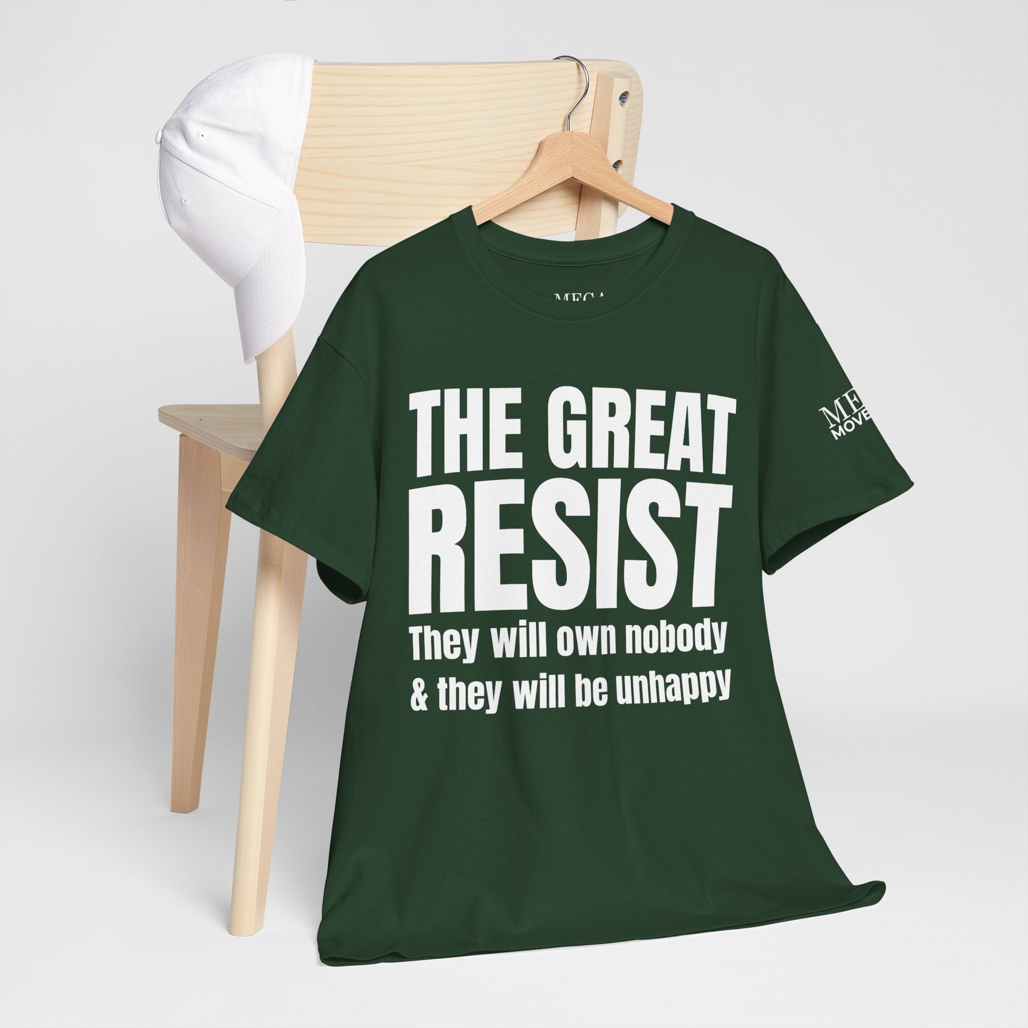 The Great Resist Casual Unisex Heavy Cotton Tee – Stand Against the W.E.F. Agenda - Mega Movement