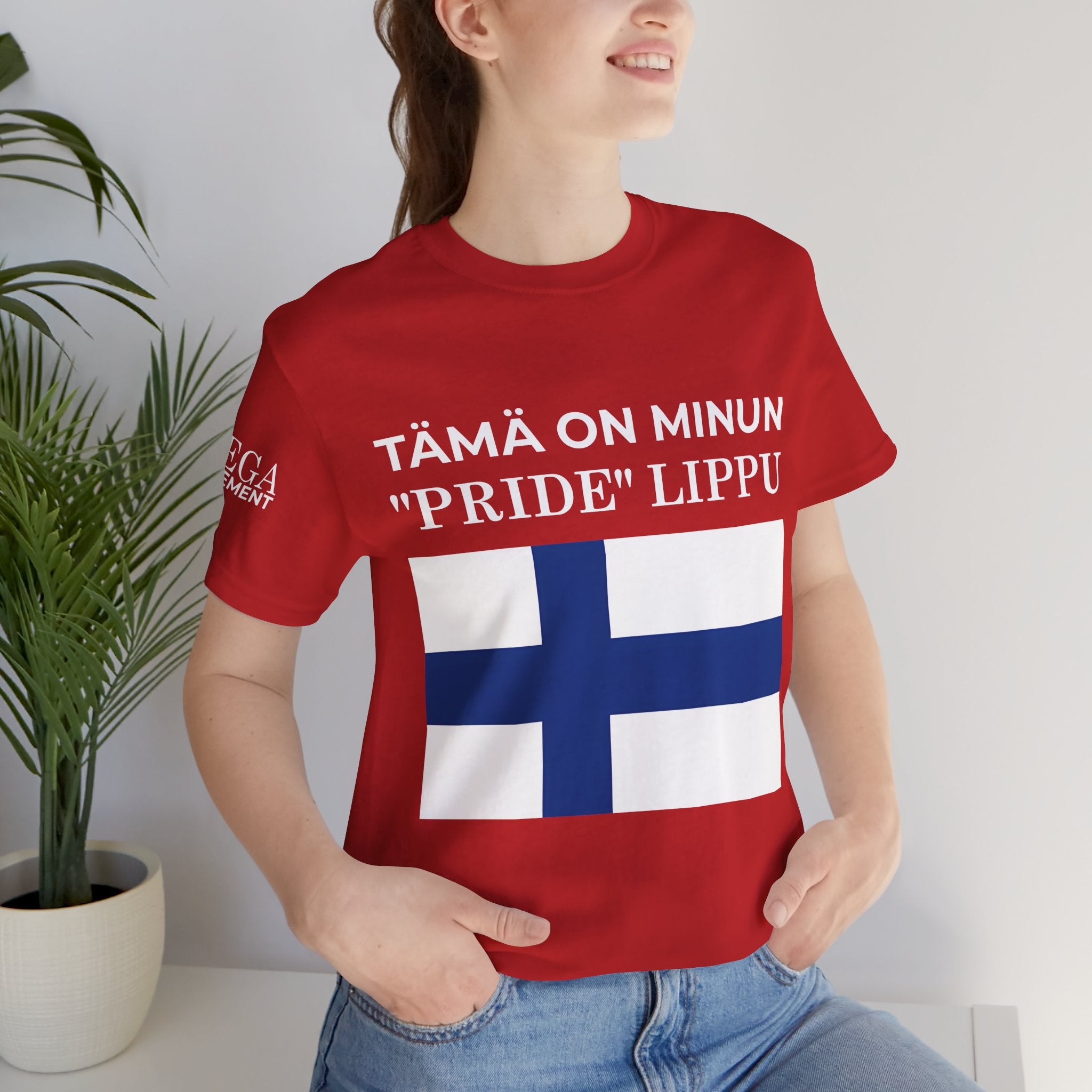 Finland Pride Flag Tee, Unisex Jersey T-Shirt for Patriot Pride, Finnish Pride Apparel, Comfortable Casual Wear, Statement Clothing - Mega Movement