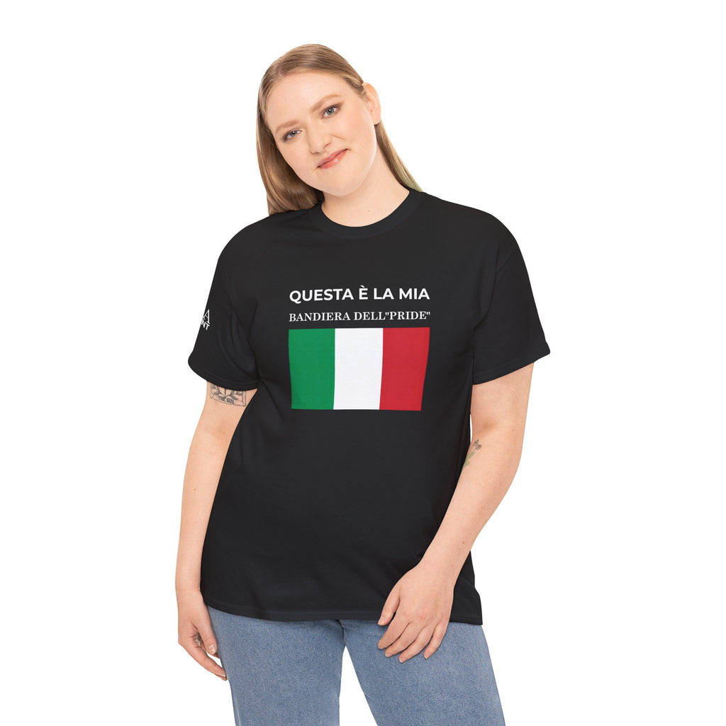 Italian Flag Tee ( Small Print ) — "Questa è la mia bandiera dell’Pride" Graphic T-Shirt