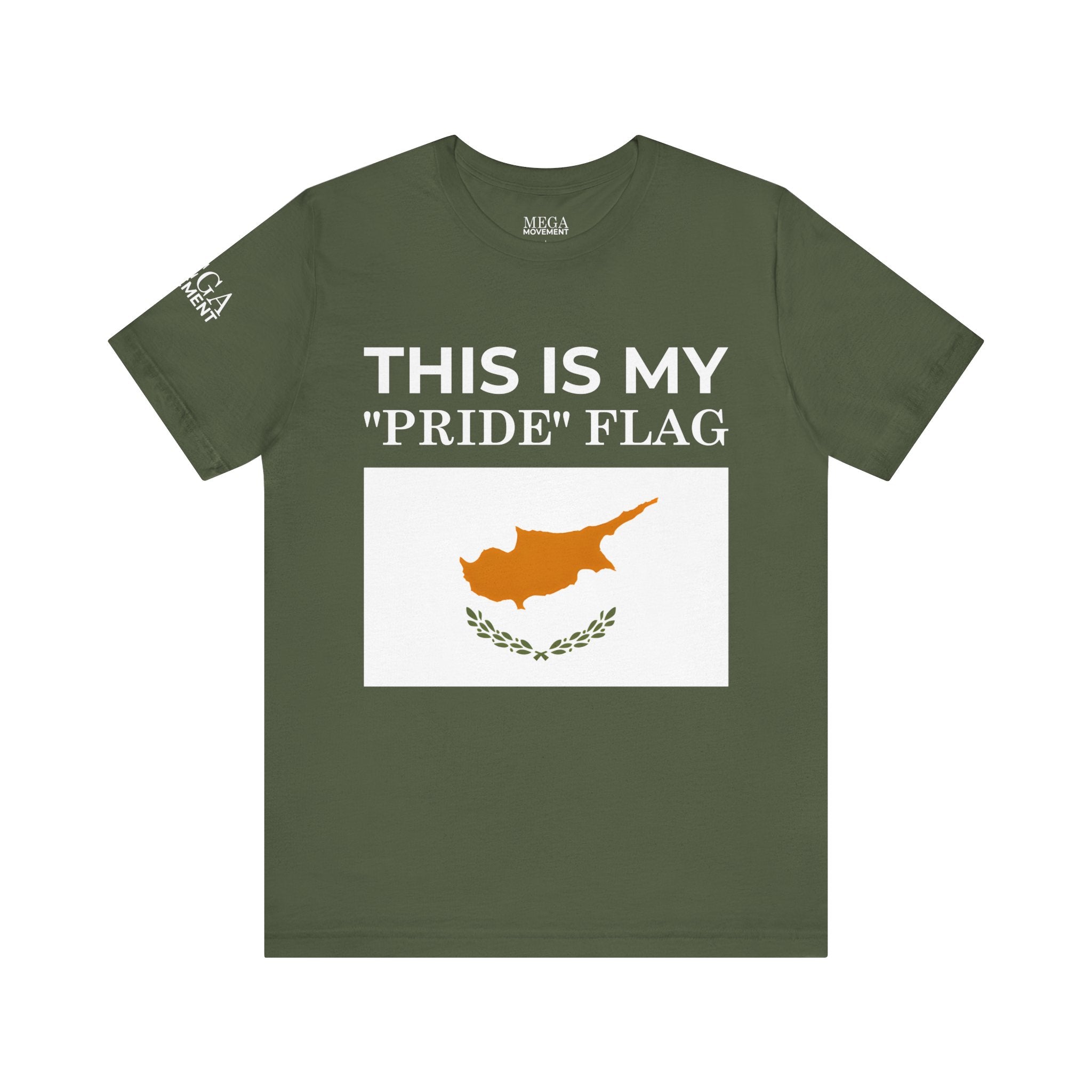 Cyprus Pride Flag Tee, Unisex Pride T-Shirt, Patriotic Shirt, Cyprus Flag Apparel, Festival Wear, Gift for Allies, Summer Fashion - Mega Movement