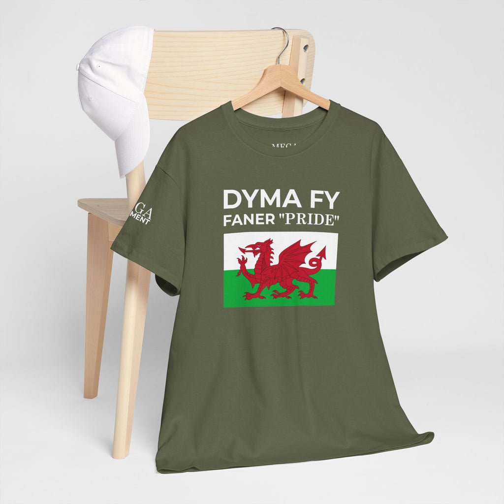 Welsh Pride T-Shirt ( Small Print ) — "Dyma Fy Faner 'Pride'" Welsh Flag Tee