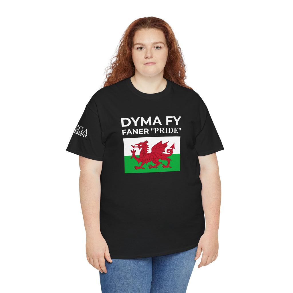Welsh Pride T-Shirt ( Small Print ) — "Dyma Fy Faner 'Pride'" Welsh Flag Tee