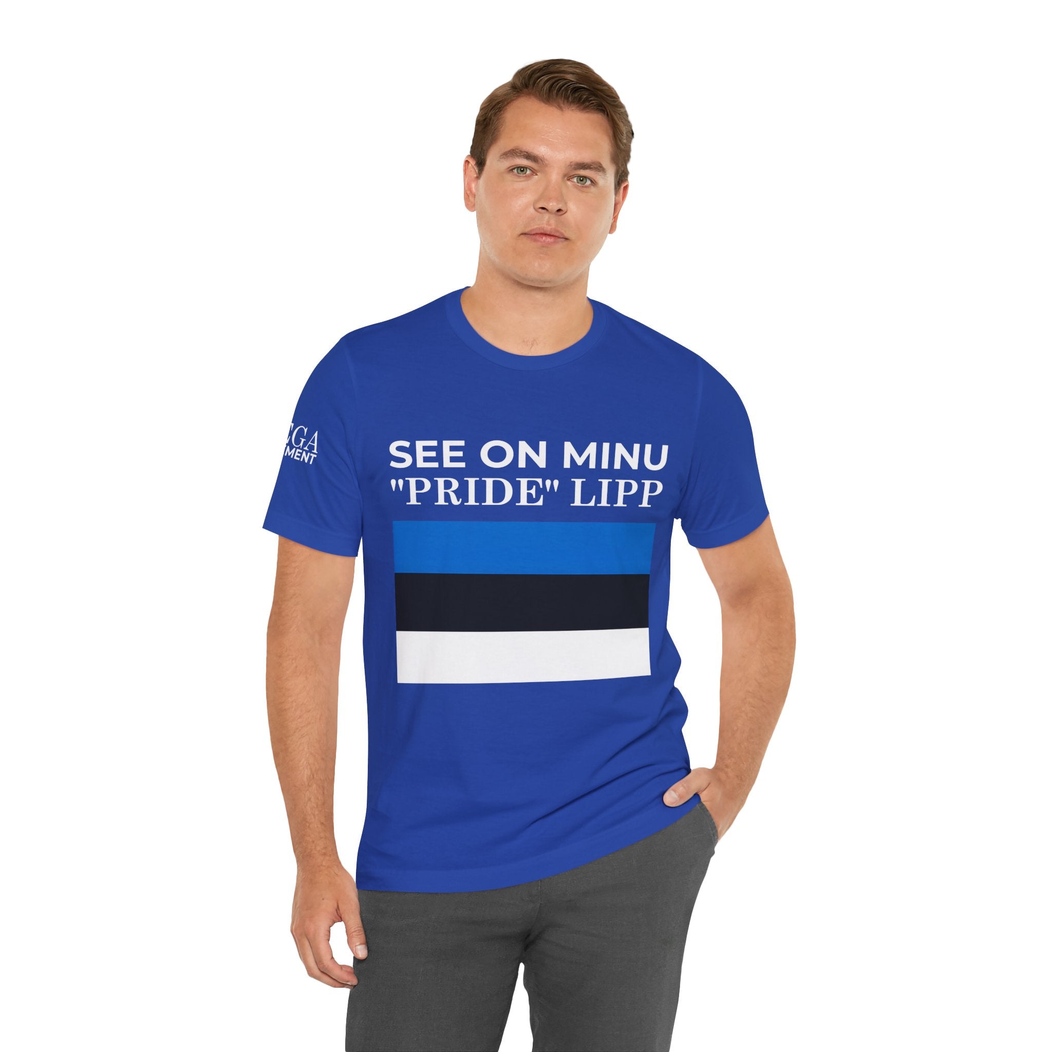 Estonian Flag Unisex Tee, Cool Casual Wear, Gift for Travelers, Estonia Pride Shirt, Independence Day Apparel, Summer Essential - Mega Movement