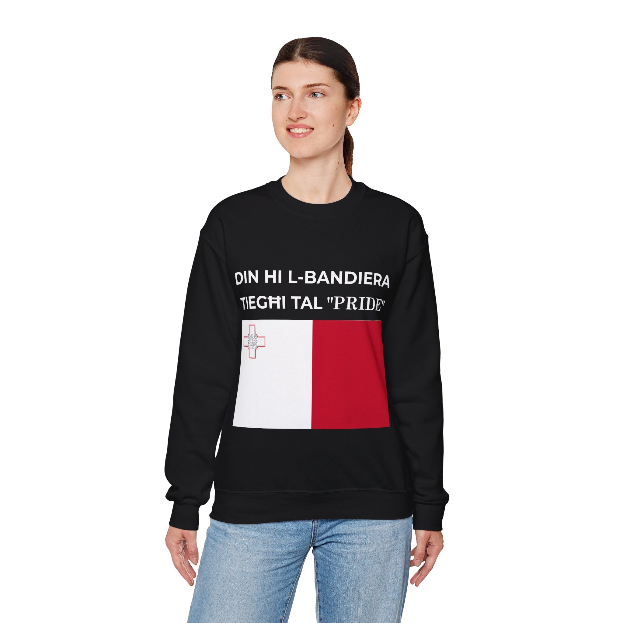 Malta Pride Flag Crewneck Sweatshirt, Unisex Apparel, Festival Clothing, Comfort Wear - Mega Movement