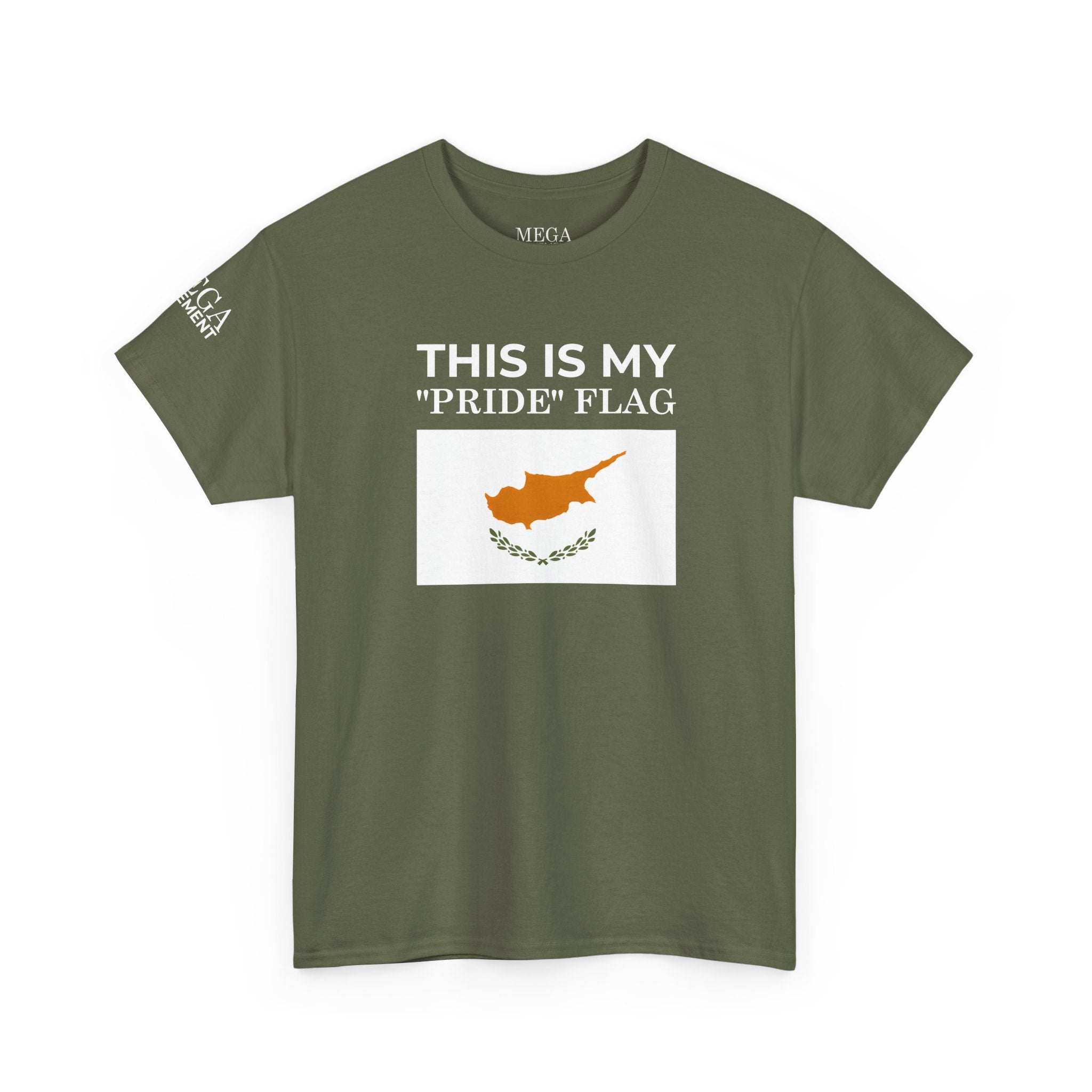 Cyprus Flag Tee ( Small Print ) - "This Is My 'Pride' Flag" Patriotic Cotton T-Shirt