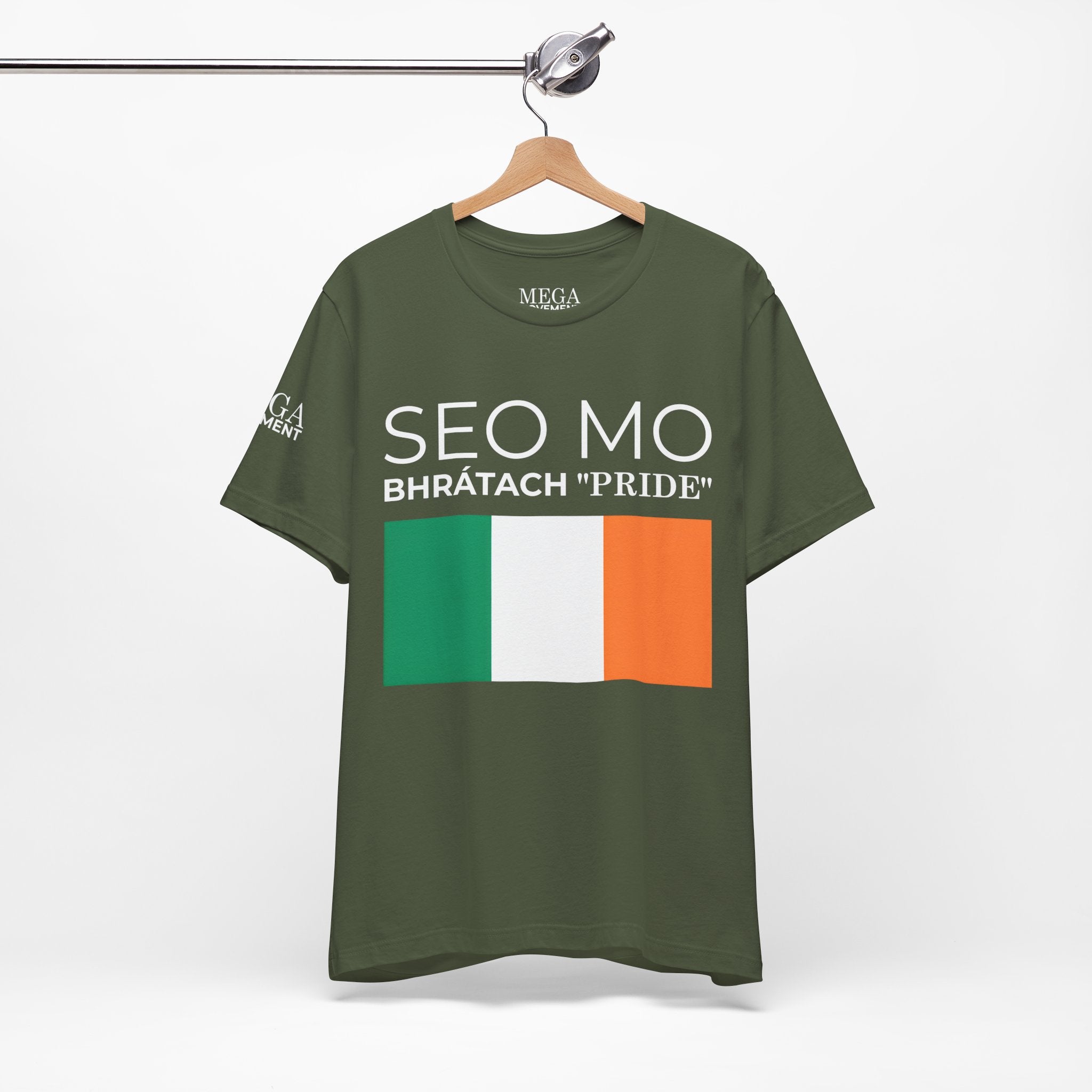 Irish Pride Unisex Short Sleeve Tee, St. Patrick's Day Shirt, Casual Wear, Unisex Tee, Comfortable Summer Top, Gift for Her/Him - Mega Movement