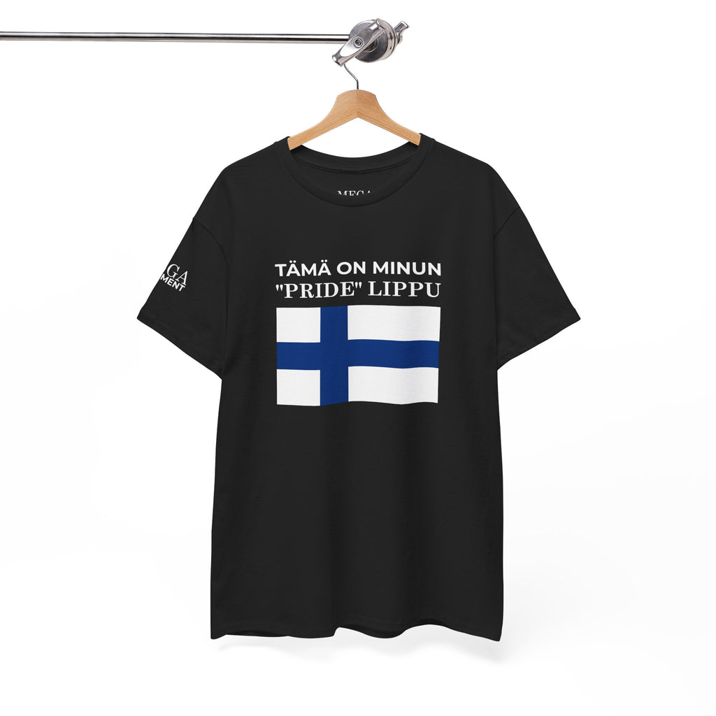 Finnish Flag T‑Shirt ( Small Print ) — “Tämä on minun 'pride' lippu” Patriotic Tee
