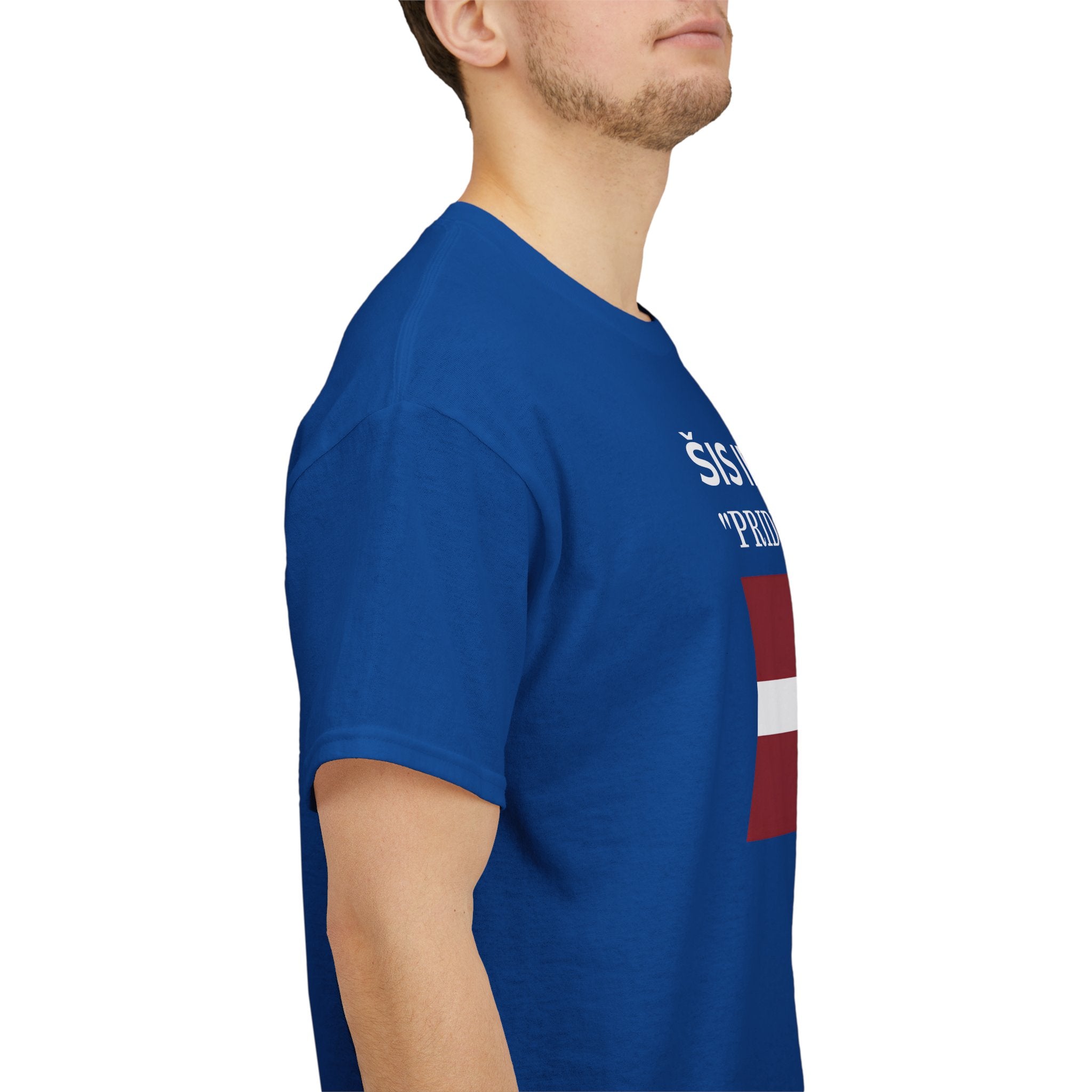 Latvian Pride Flag T‑Shirt ( Small Print ) — "Šis ir mans 'Pride' karogs" Tee