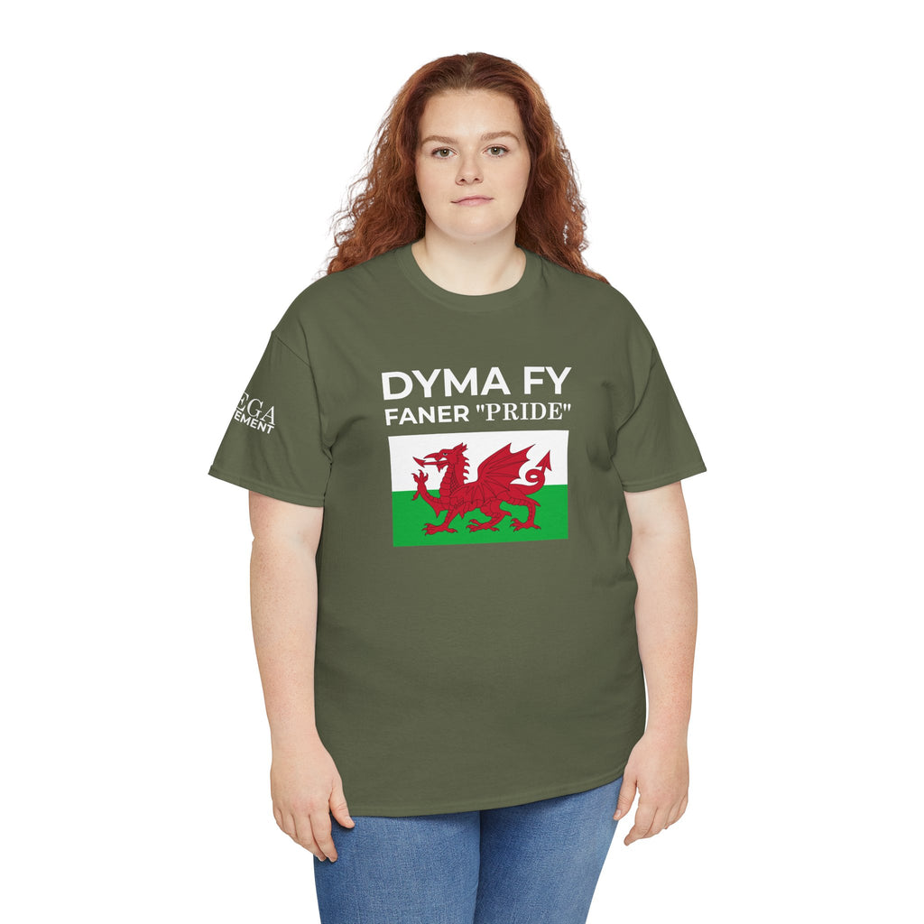 Welsh Pride T-Shirt ( Small Print ) — "Dyma Fy Faner 'Pride'" Welsh Flag Tee