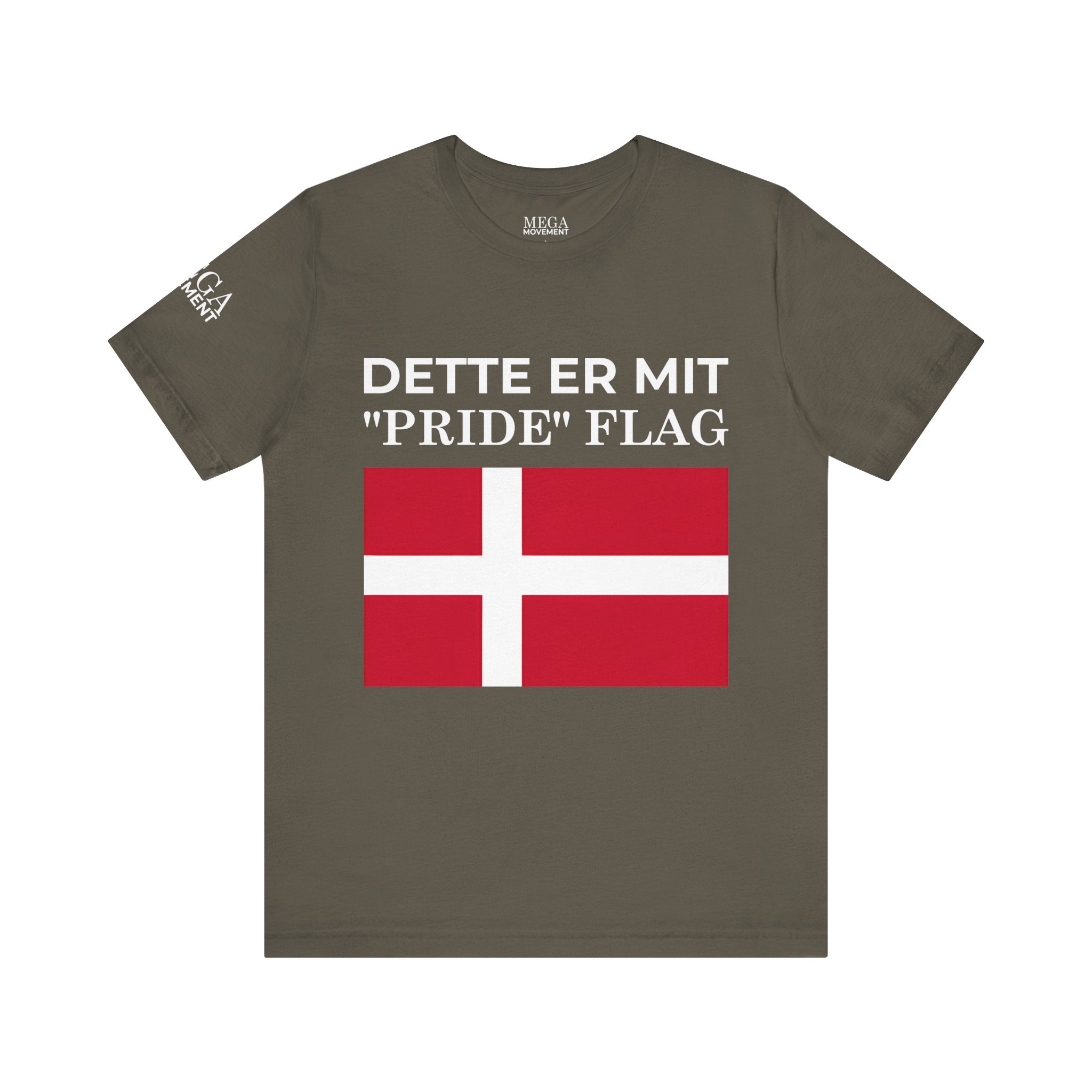 Denmark Pride Flag Unisex Tee - Celebrate Every Day, Patriotic Apparel, Gender Neutral Shirt, Casual Wear, Gift for Pride Month - Mega Movement