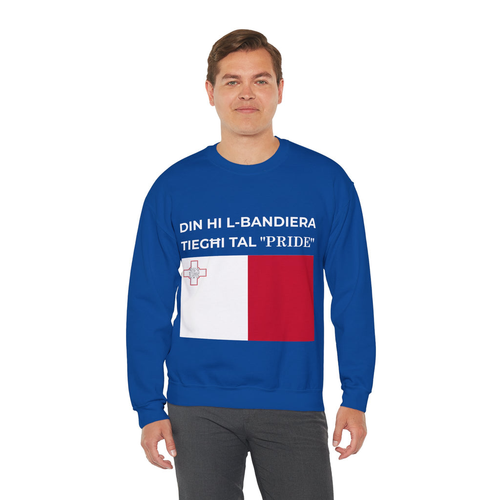 Malta Pride Flag Crewneck Sweatshirt, Unisex Apparel, Festival Clothing, Comfort Wear - Mega Movement