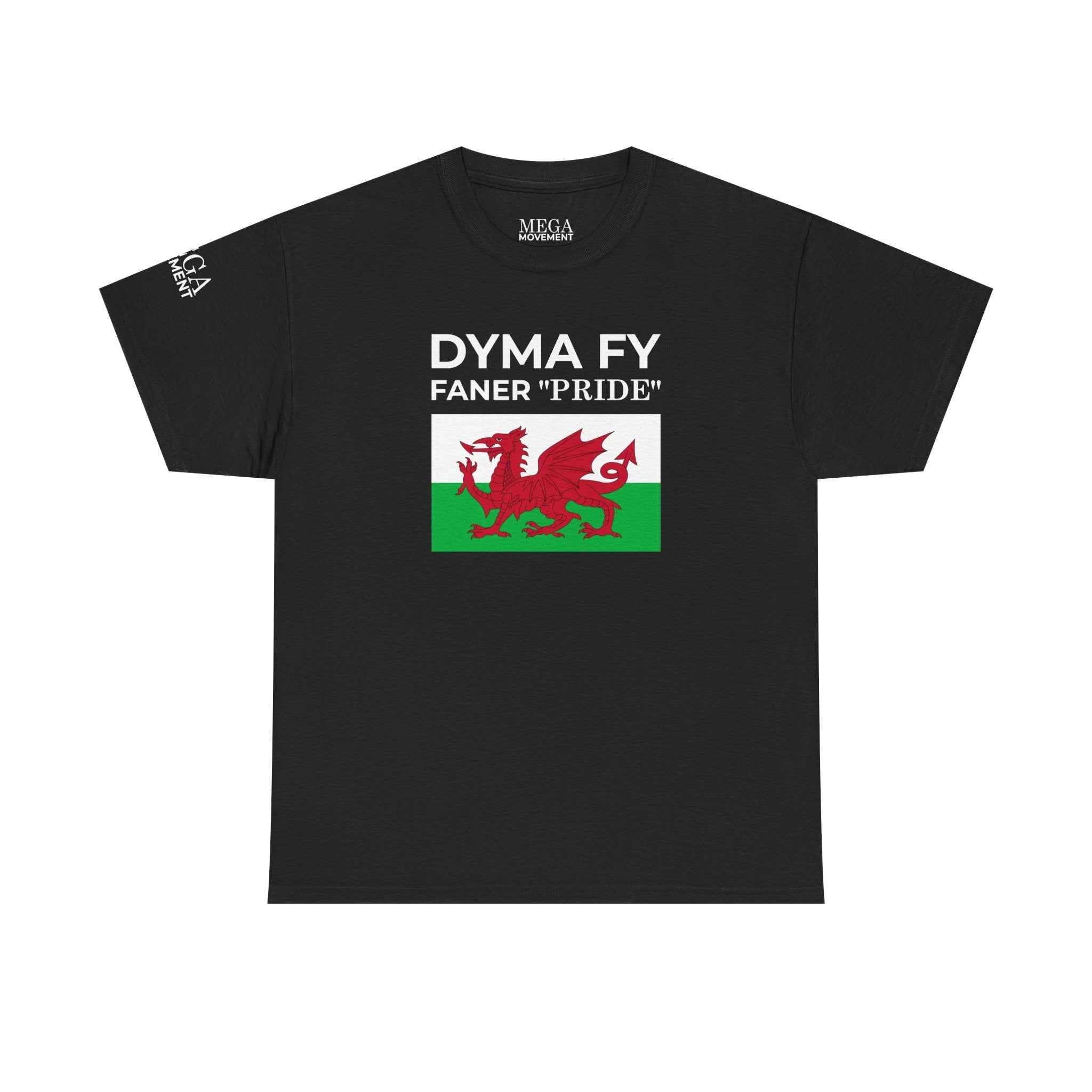 Welsh Pride T-Shirt ( Small Print ) — "Dyma Fy Faner 'Pride'" Welsh Flag Tee