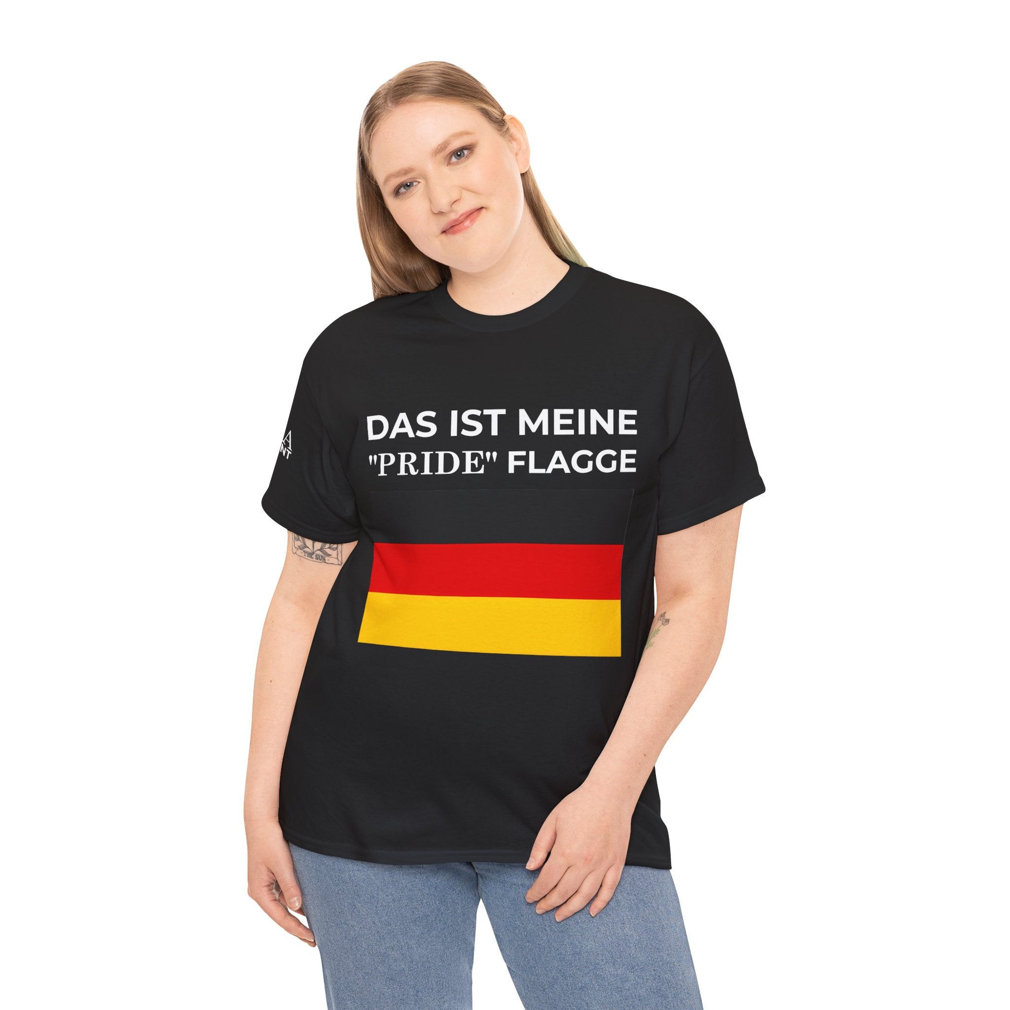 German Flag Tee ( Small Print ) — "Das ist meine 'Pride' Flagge" Graphic T-Shirt