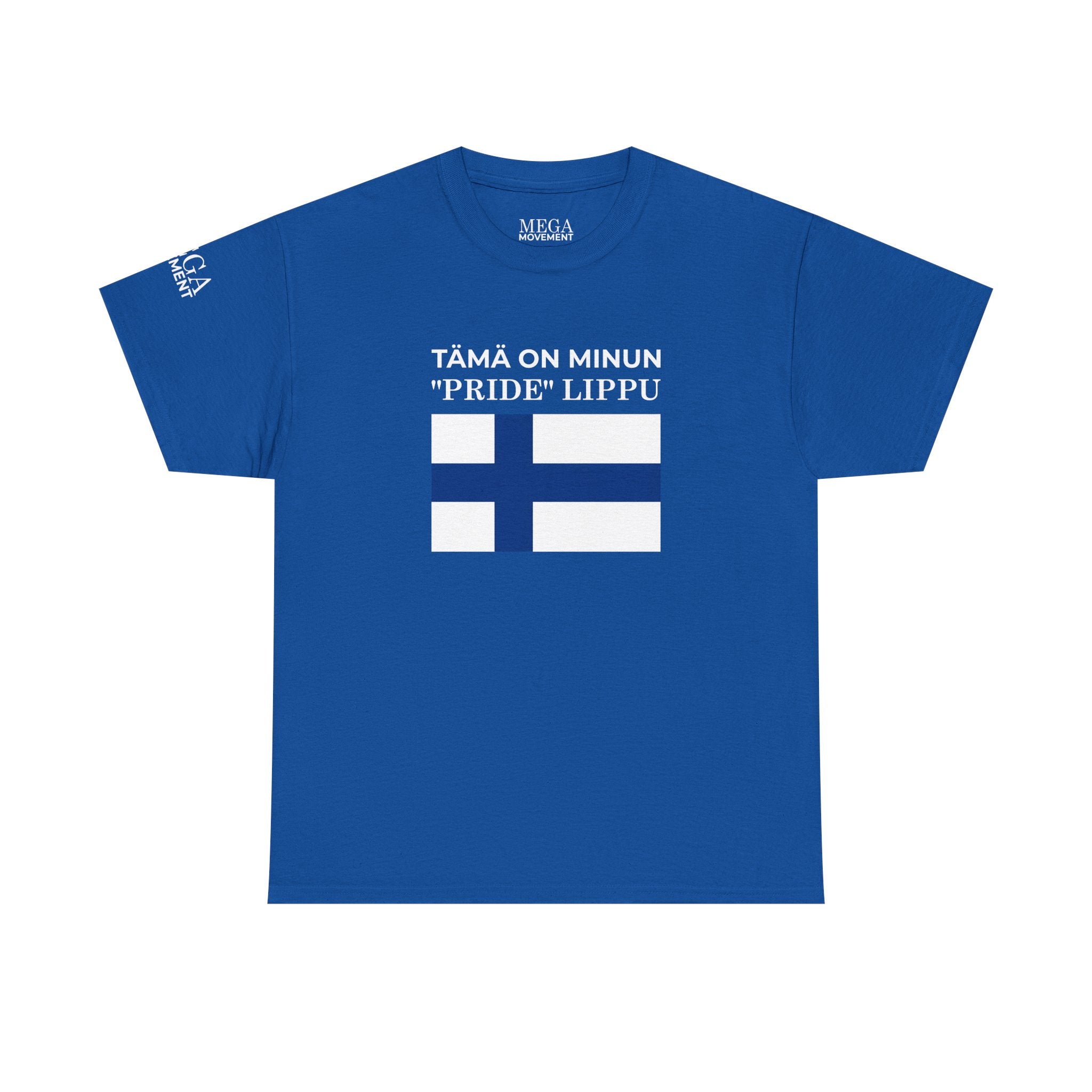 Finnish Flag T‑Shirt ( Small Print ) — “Tämä on minun 'pride' lippu” Patriotic Tee