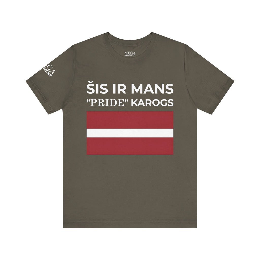Latvia Pride Flag Unisex Tee, Patriotic Apparel, Pride T-Shirt, Statement Tee, Festival Wear, Gift for Allies, Black Short Sleeve Shirt - Mega Movement