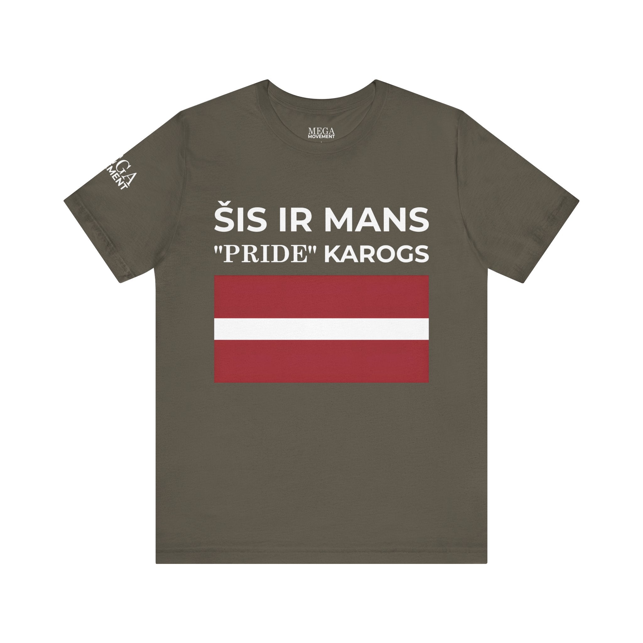 Latvia Pride Flag Unisex Tee, Patriotic Apparel, Pride T-Shirt, Statement Tee, Festival Wear, Gift for Allies, Black Short Sleeve Shirt - Mega Movement