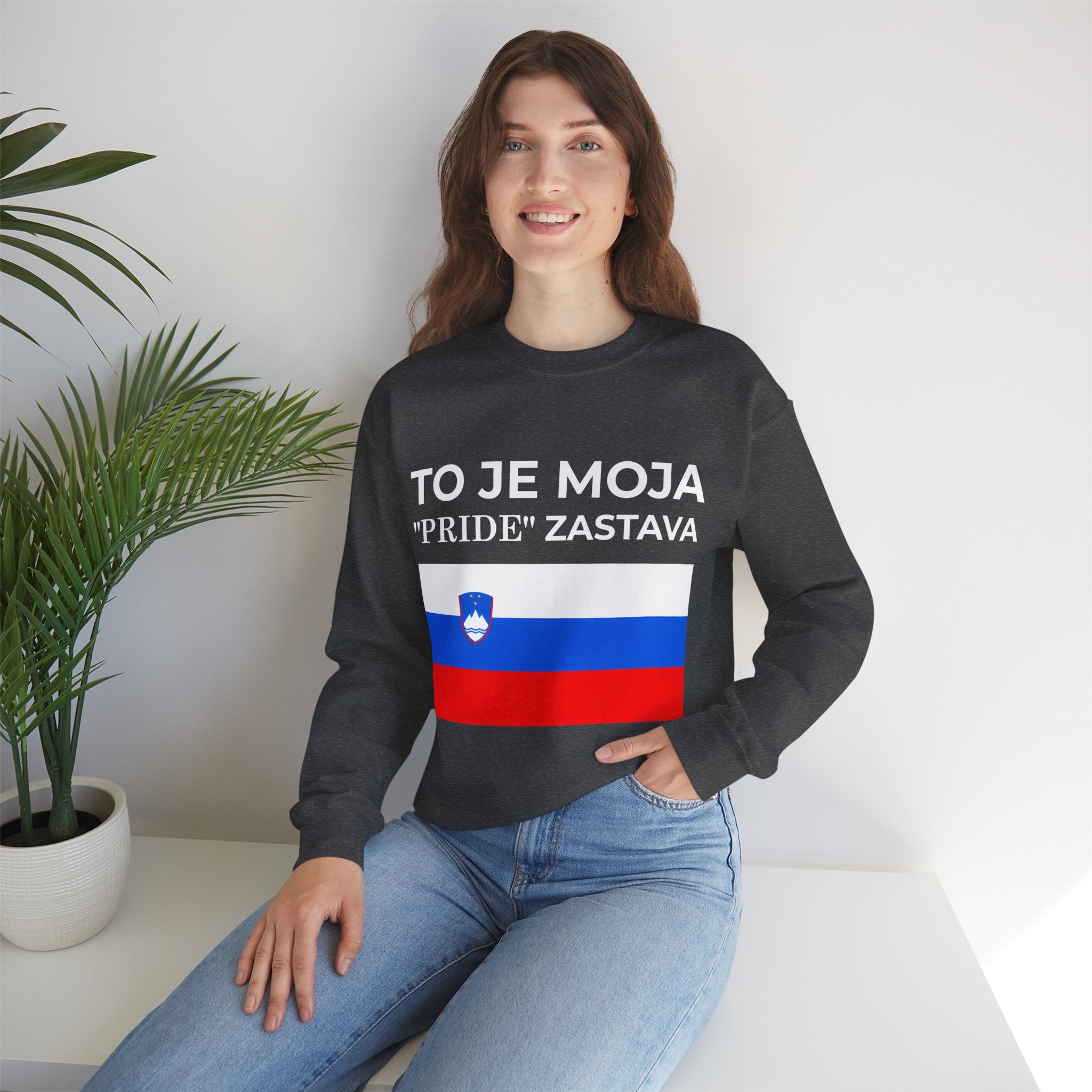 Slovenia Pride Flag Crewneck Sweatshirt, Unisex Sweatshirt, Colorful Pride Celebration - Mega Movement