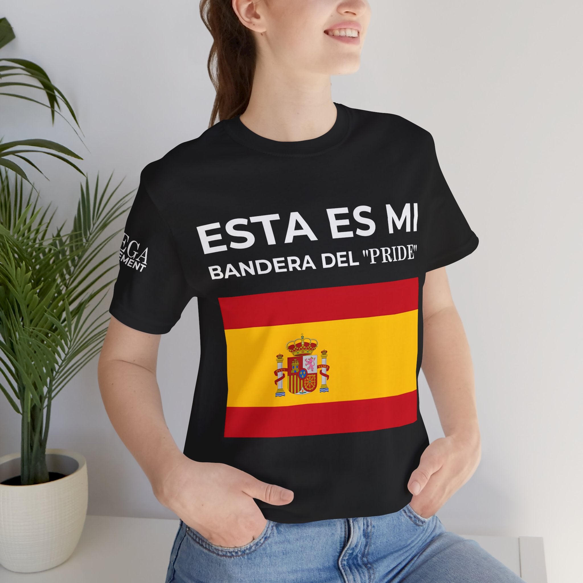Spanish Pride Flag Tee, Unisex Short Sleeve Shirt, Festival Outfit, Celebration Wear, Casual Tee - Mega Movement
