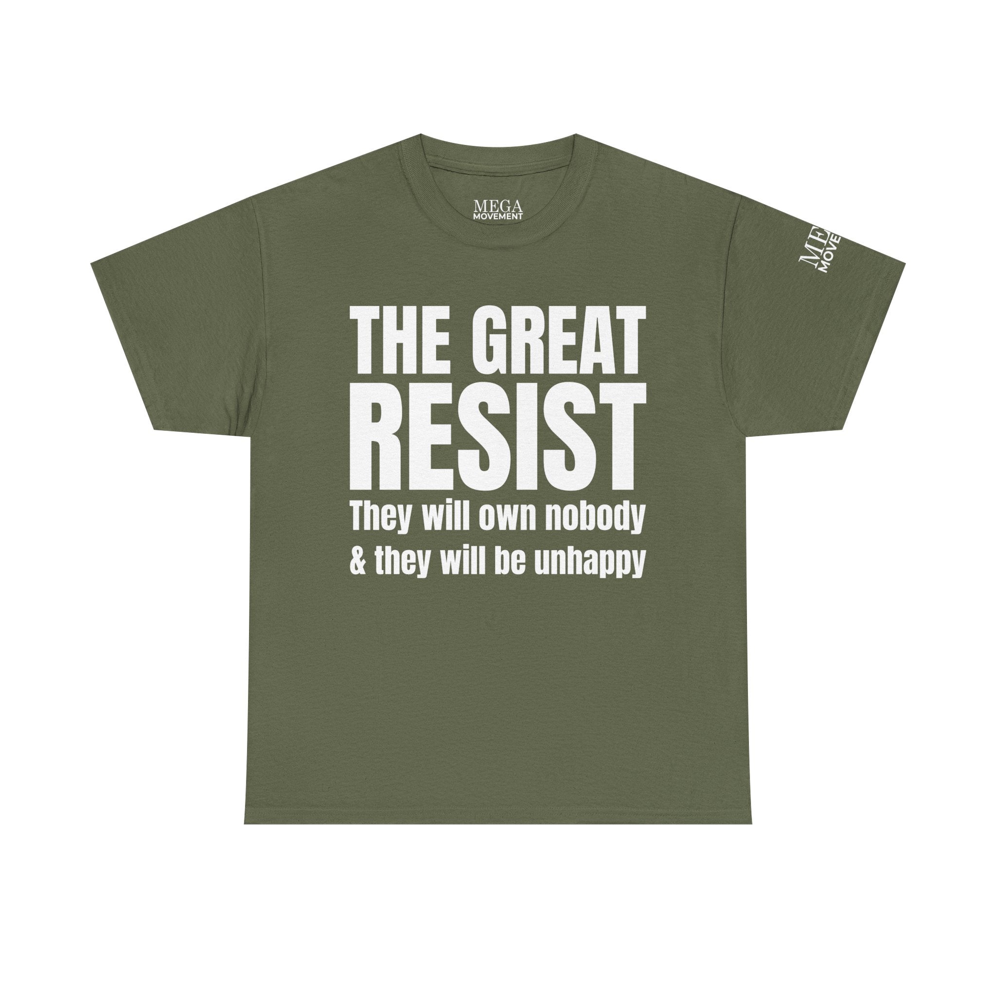 The Great Resist Casual Unisex Heavy Cotton Tee – Stand Against the W.E.F. Agenda - Mega Movement