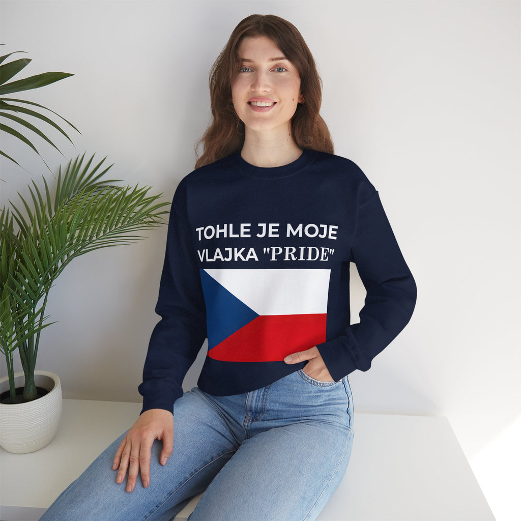 Czech Pride Crewneck Sweatshirt, Unisex Sweatshirt, Comfortable Casual Wear - Mega Movement