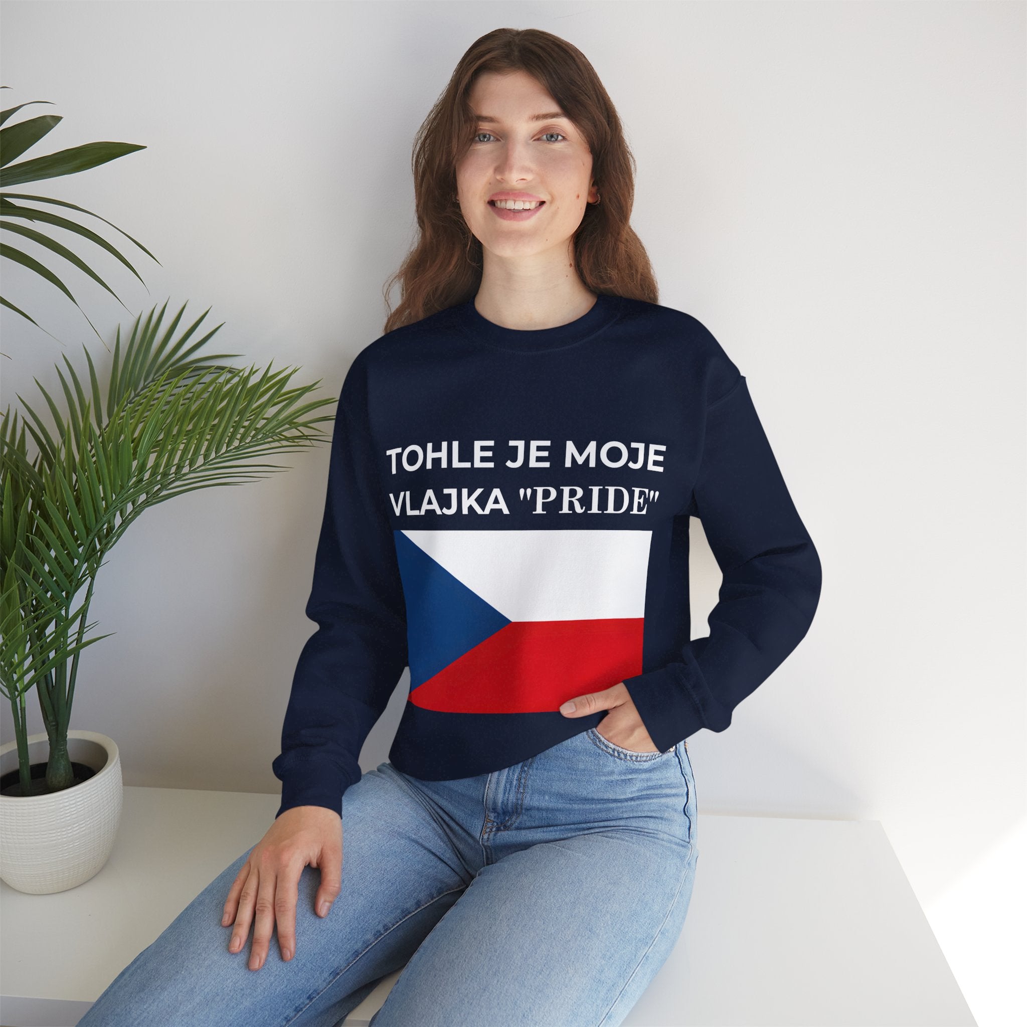 Czech Pride Crewneck Sweatshirt, Unisex Sweatshirt, Comfortable Casual Wear - Mega Movement