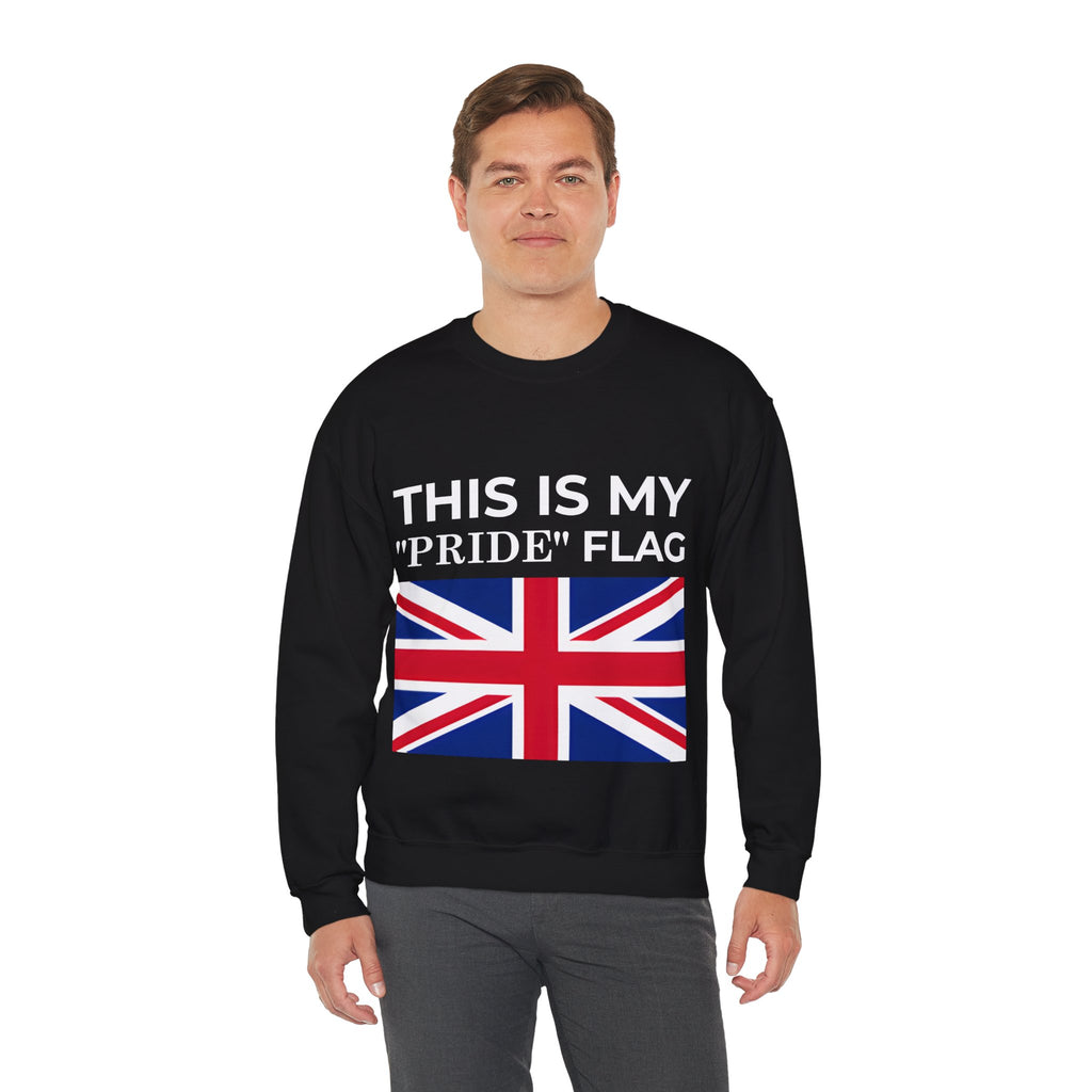 British Pride Flag Crewneck Sweatshirt, Unisex Sweatshirt, Pride Merchandise, Casual Wear - Mega Movement