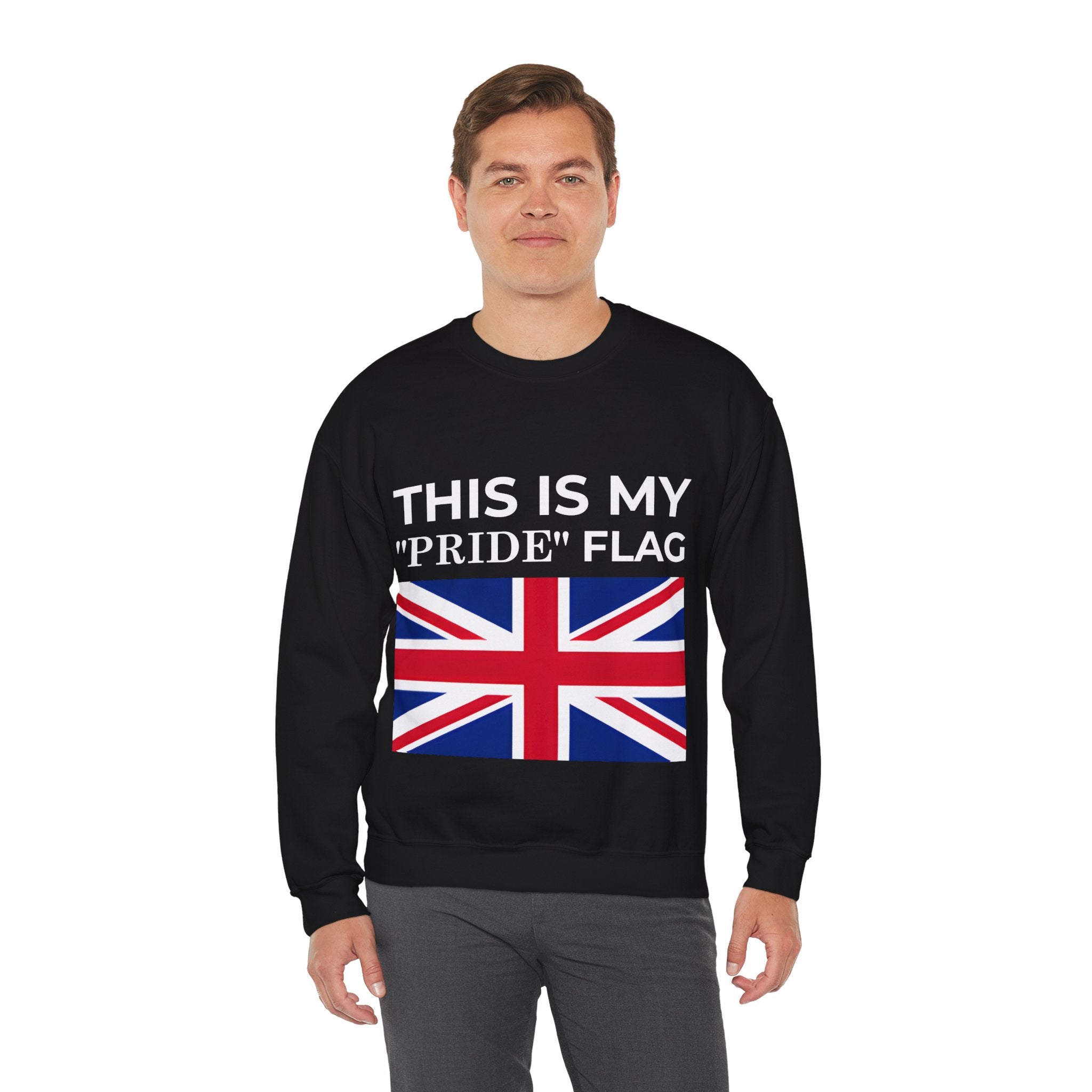 British Pride Flag Crewneck Sweatshirt, Unisex Sweatshirt, Pride Merchandise, Casual Wear - Mega Movement