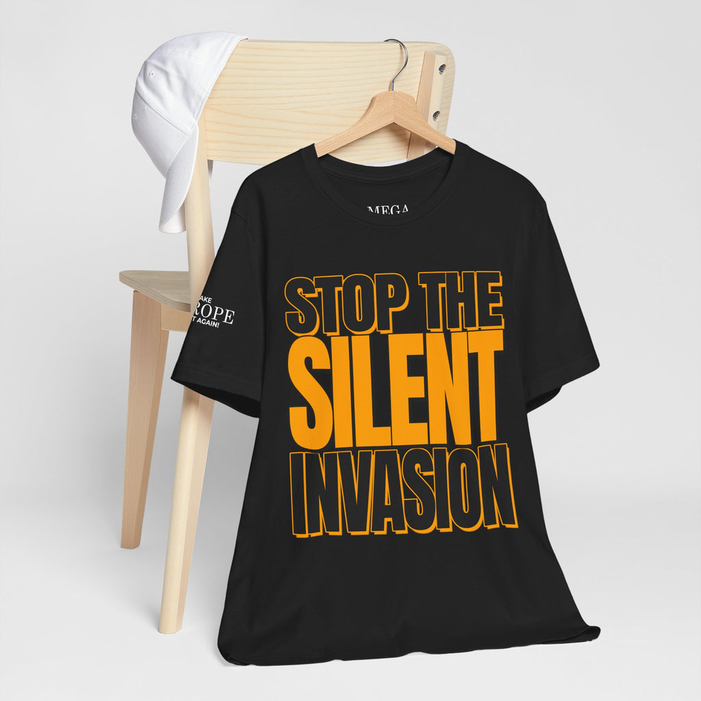 Stop the Silent Invasion Unisex Tee, Awareness Tee, Casual Wear, Protest Shirt, Gift for Activists, Modern Graphic Tee - Mega Movement