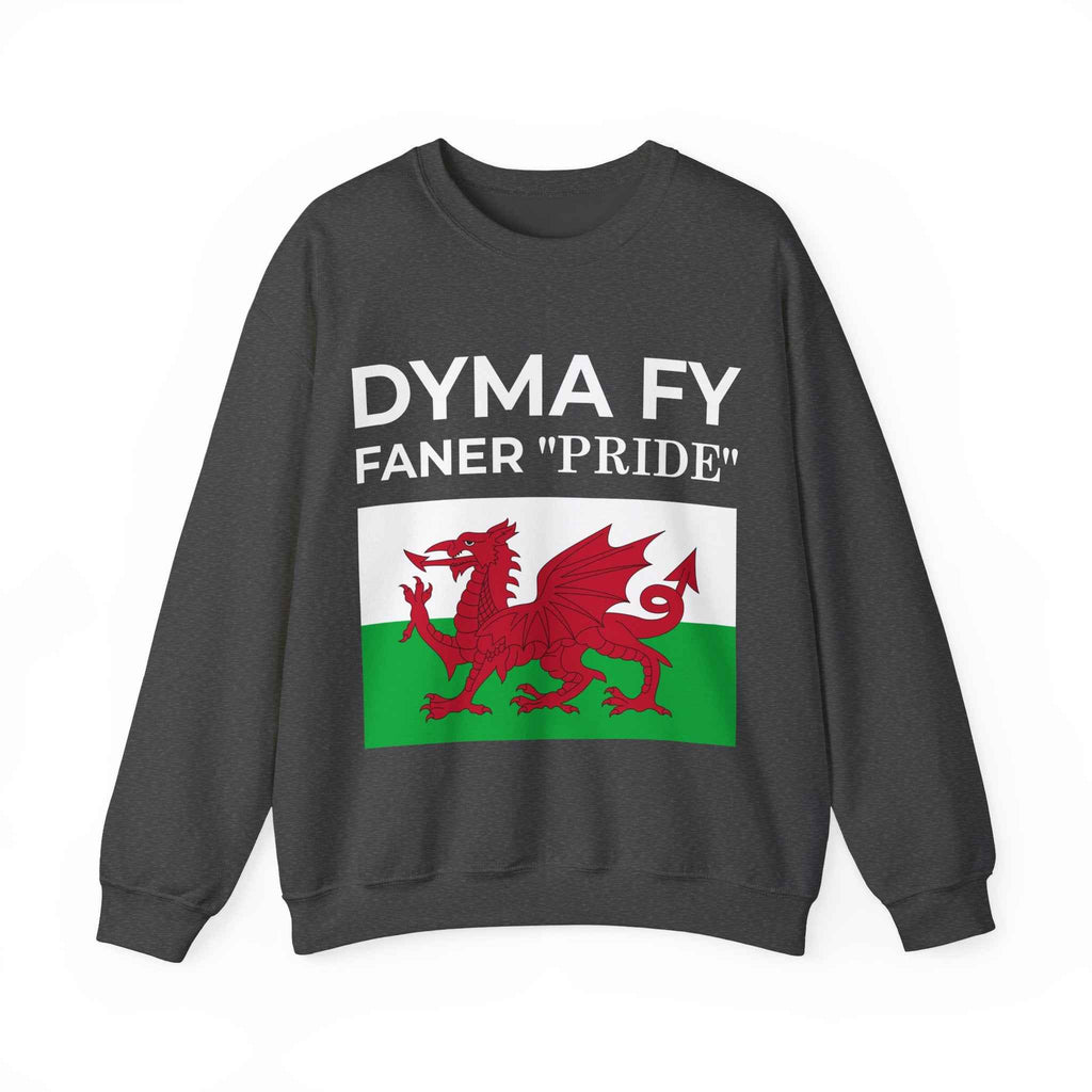 Welsh Pride Sweatshirt for Welsh Heritage Lovers, Unisex Cozy Crewneck, Perfect for Celebrations, Gifts, Casual Wear, Dyma Fy Design