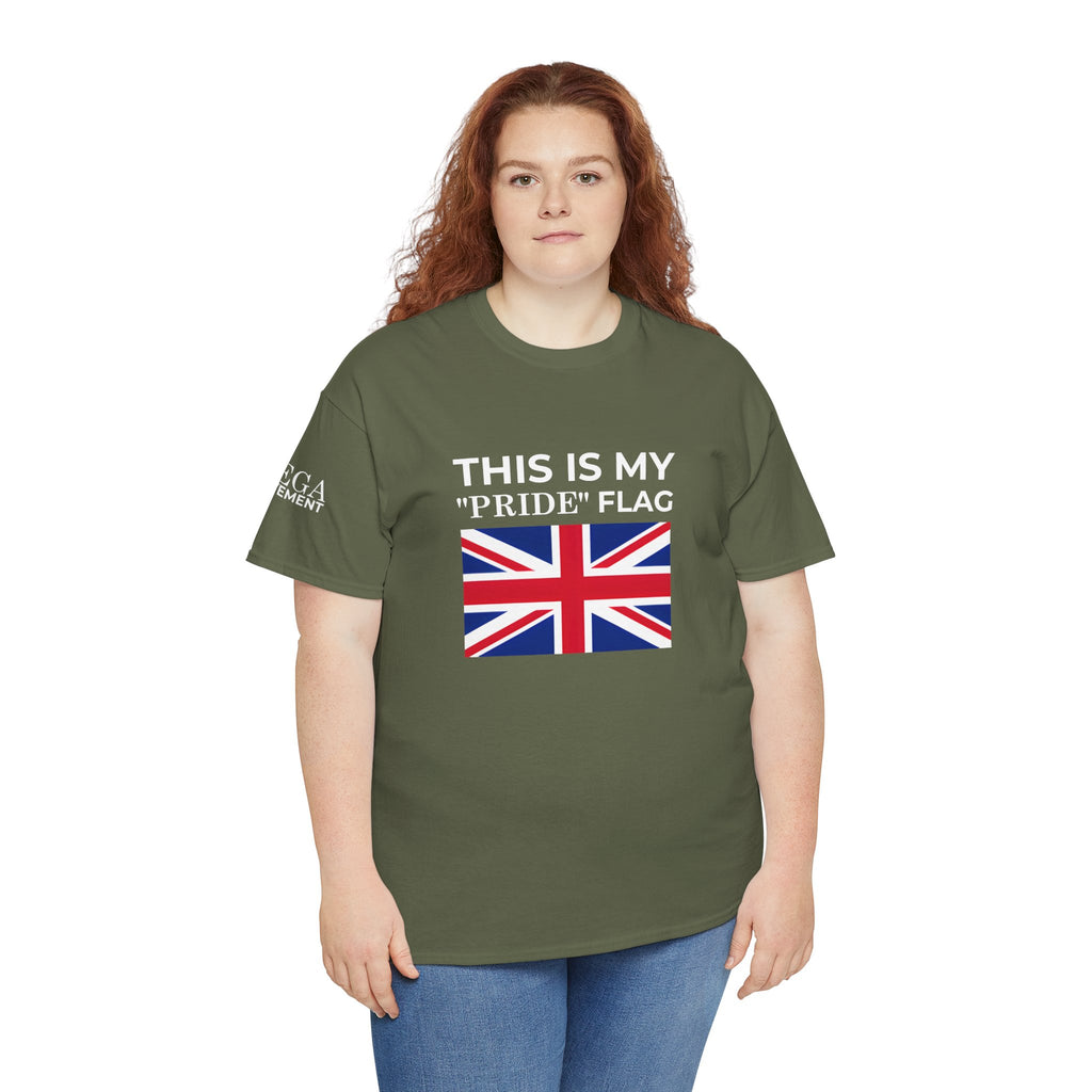 Union Jack Flag T‑Shirt ( Small Print ) — British Flag Tee for UK Pride & Travel