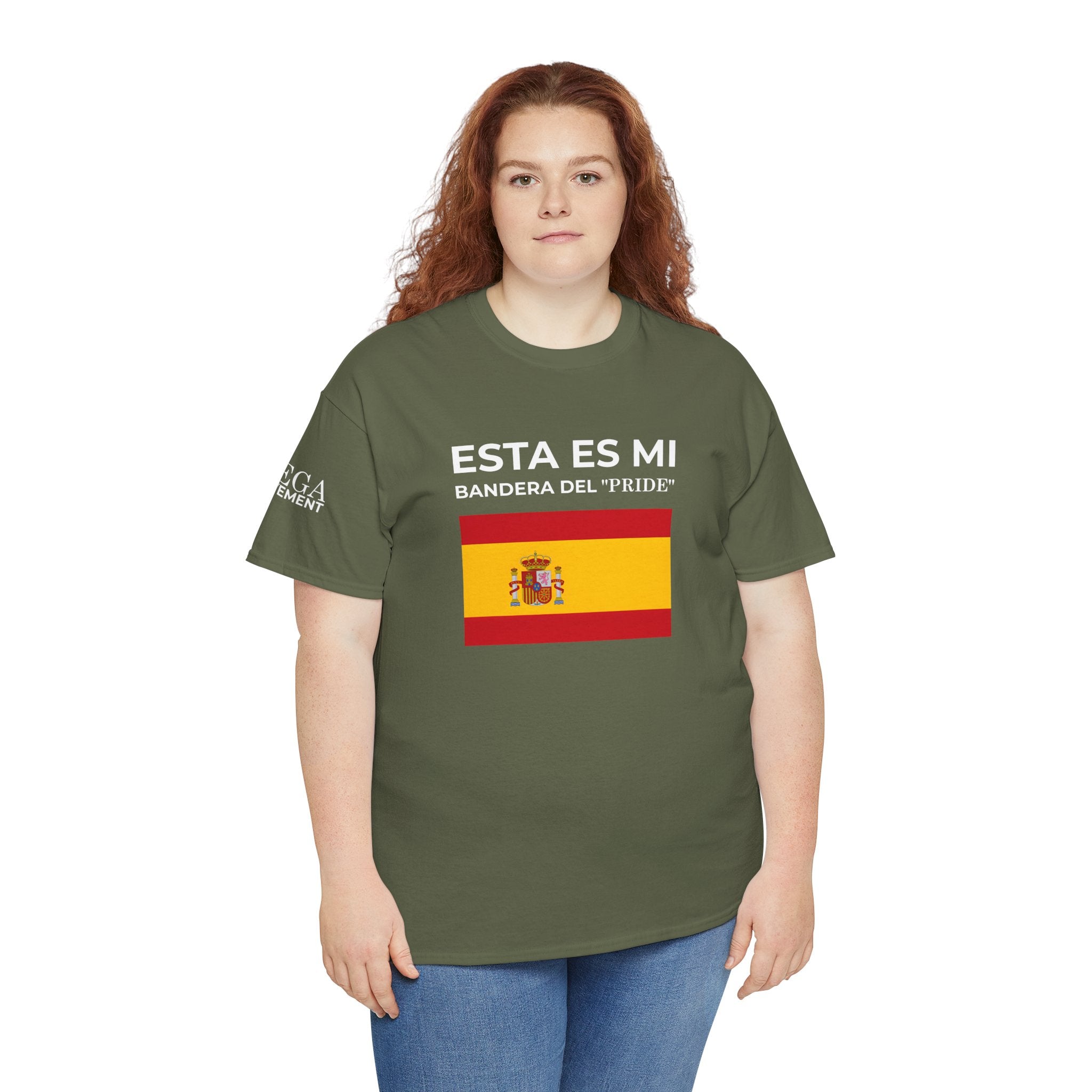 Spain Flag Graphic Tee ( Small Print ) — "Esta Es Mi Bandera del 'Pride'" Spanish Pride T-Shirt