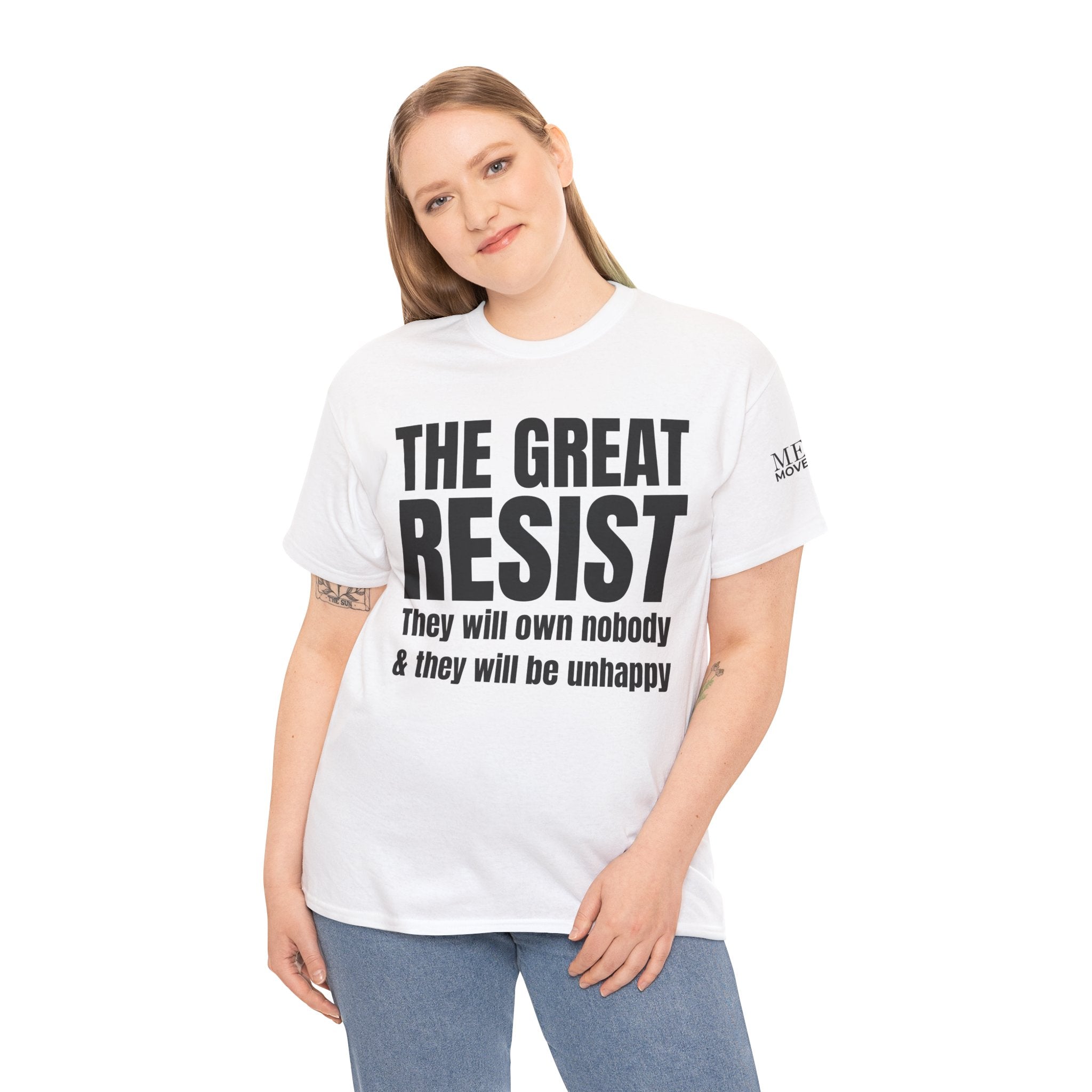 The Great Resist Casual Unisex Heavy Cotton Tee – Stand Against the W.E.F. Agenda - Mega Movement