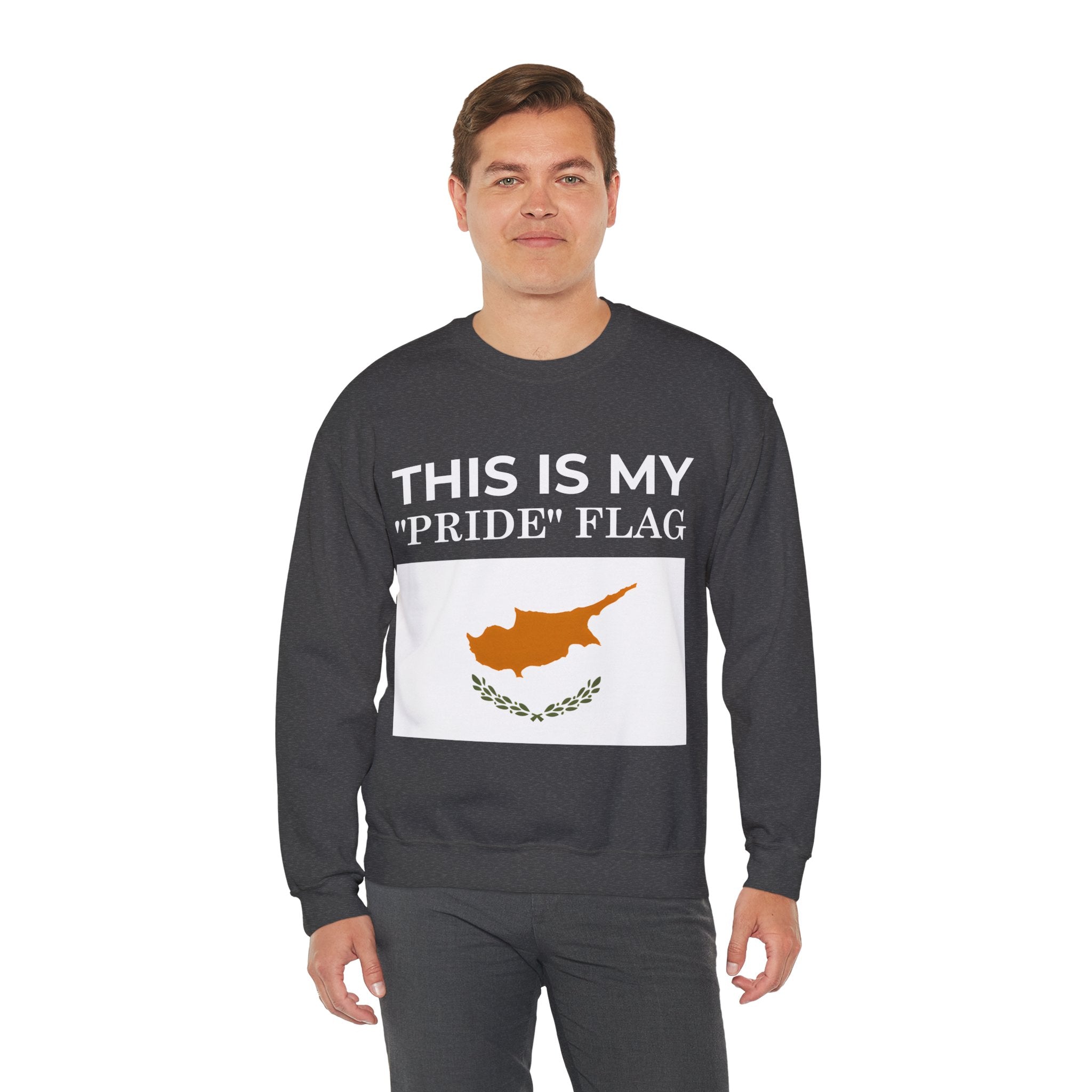 Cyprus Pride Flag Crewneck Sweatshirt | Unisex Sweatshirt | Comfortable Pride Wear | Celebration Merchandise - Mega Movement