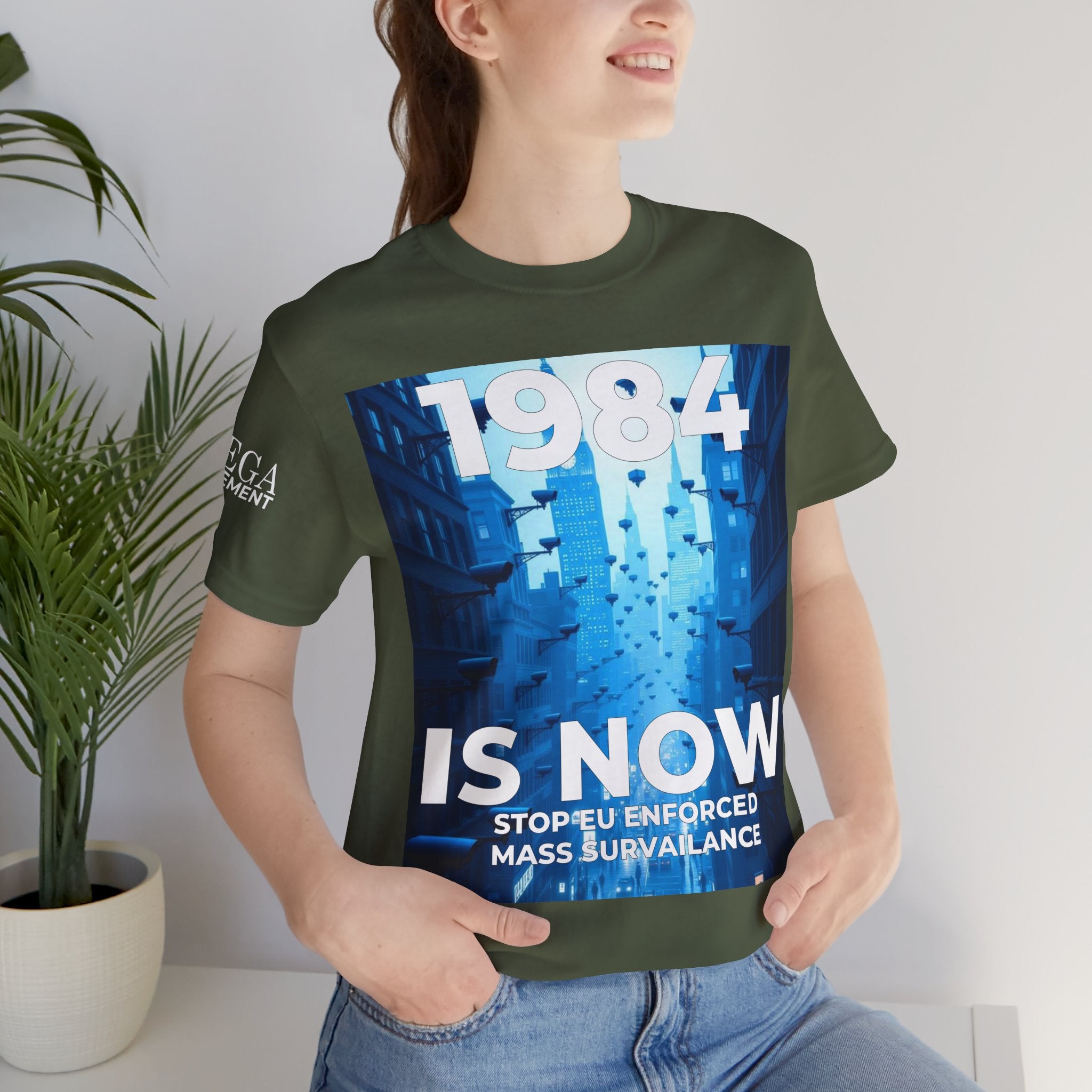 Dystopian Theme Shirt, Statement Tee, Gift for Activists, Casual Everyday Wear - Mega Movement