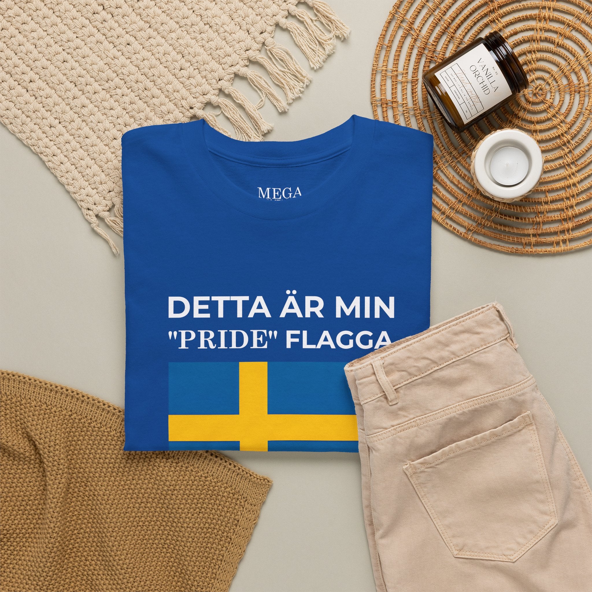 Sweden Pride T-Shirt ( Small Print ) — "Detta är min Pride-flagga" Tee