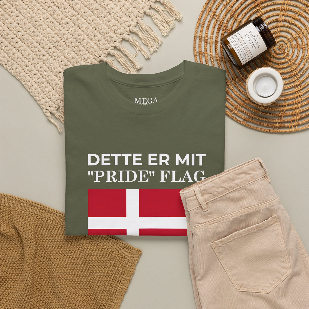 Danish Flag 'Dette er mit 2Pride2 Flag' T-Shirt ( Small Print )