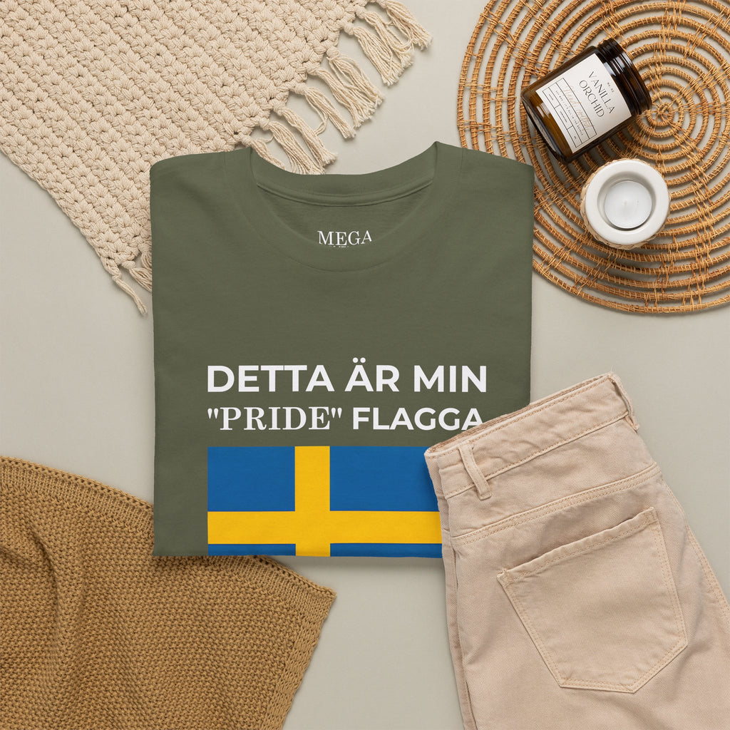 Sweden Pride T-Shirt ( Small Print ) — "Detta är min Pride-flagga" Tee