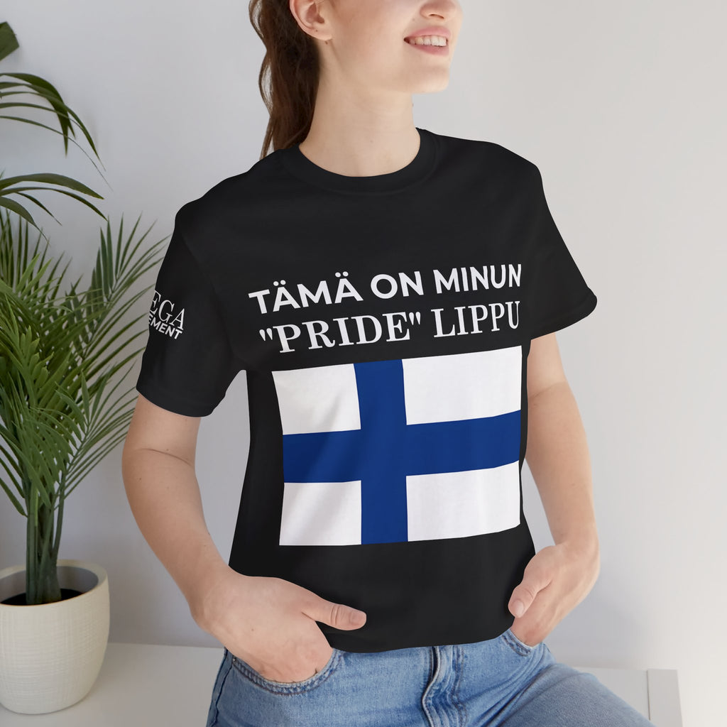 Finland Pride Flag Tee, Unisex Jersey T-Shirt for Patriot Pride, Finnish Pride Apparel, Comfortable Casual Wear, Statement Clothing - Mega Movement