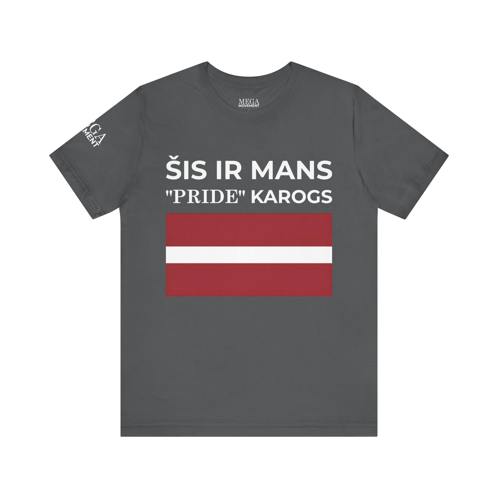 Latvia Pride Flag Unisex Tee, Patriotic Apparel, Pride T-Shirt, Statement Tee, Festival Wear, Gift for Allies, Black Short Sleeve Shirt - Mega Movement