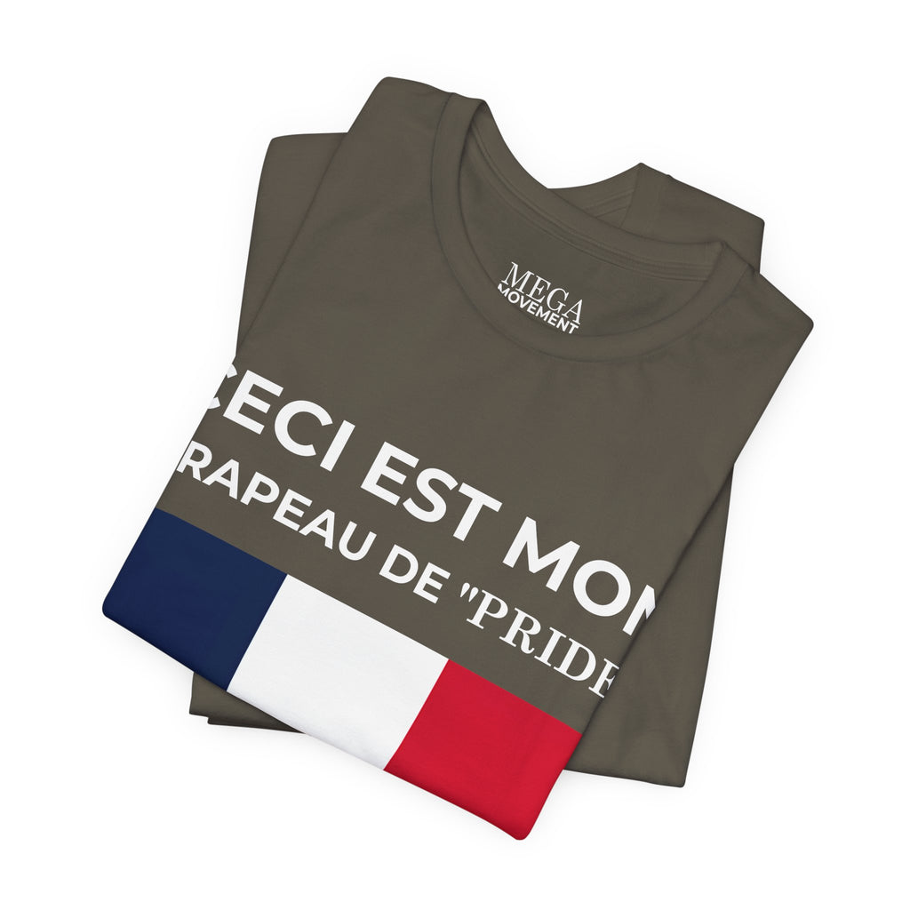 France Pride Flag Unisex Tee, Patriotic Fashion, Summer T-Shirt, Gift for Events, Casual Wear, France Pride Shirt - Mega Movement