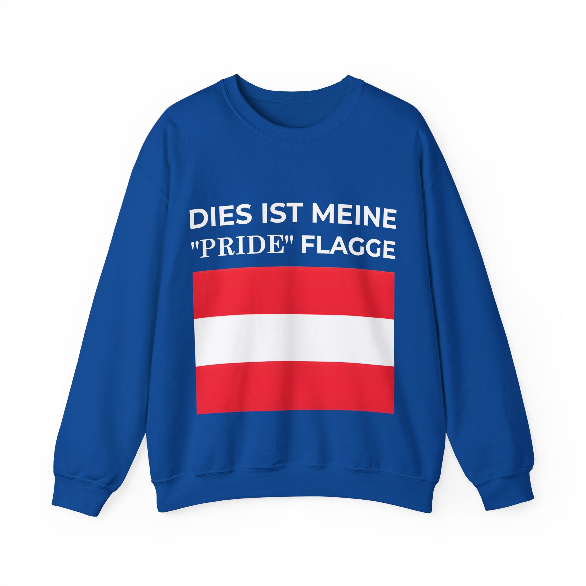 Austrian Pride Flag Crewneck Sweatshirt - Unisex Heavy Blend, Casual Clothing, Statement Sweatshirt - Mega Movement