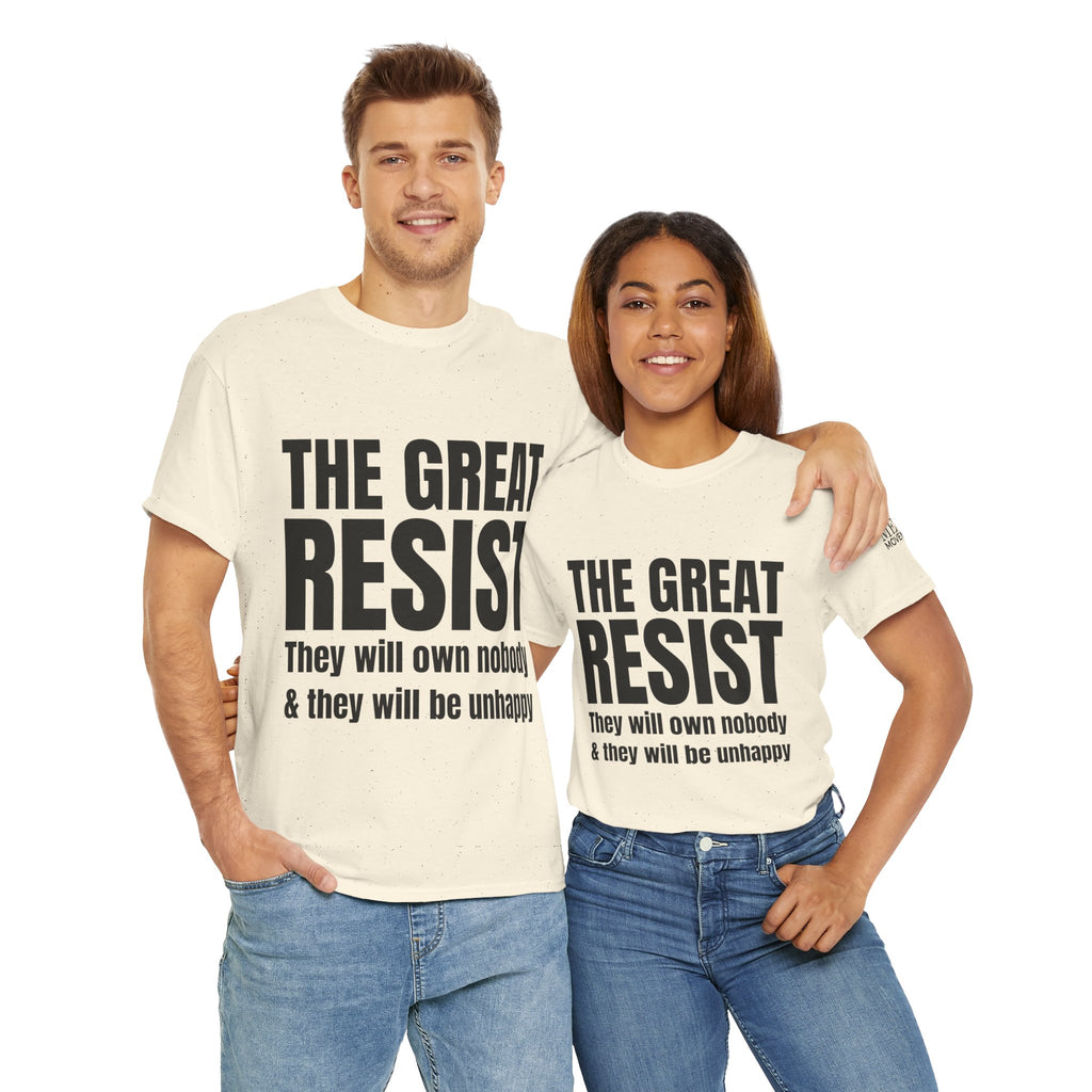The Great Resist Casual Unisex Heavy Cotton Tee – Stand Against the W.E.F. Agenda - Mega Movement
