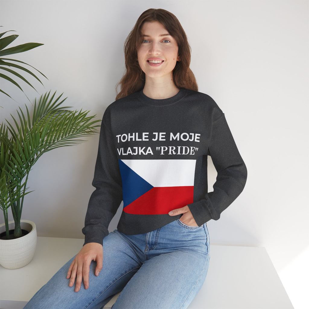Czech Pride Crewneck Sweatshirt, Unisex Sweatshirt, Comfortable Casual Wear - Mega Movement