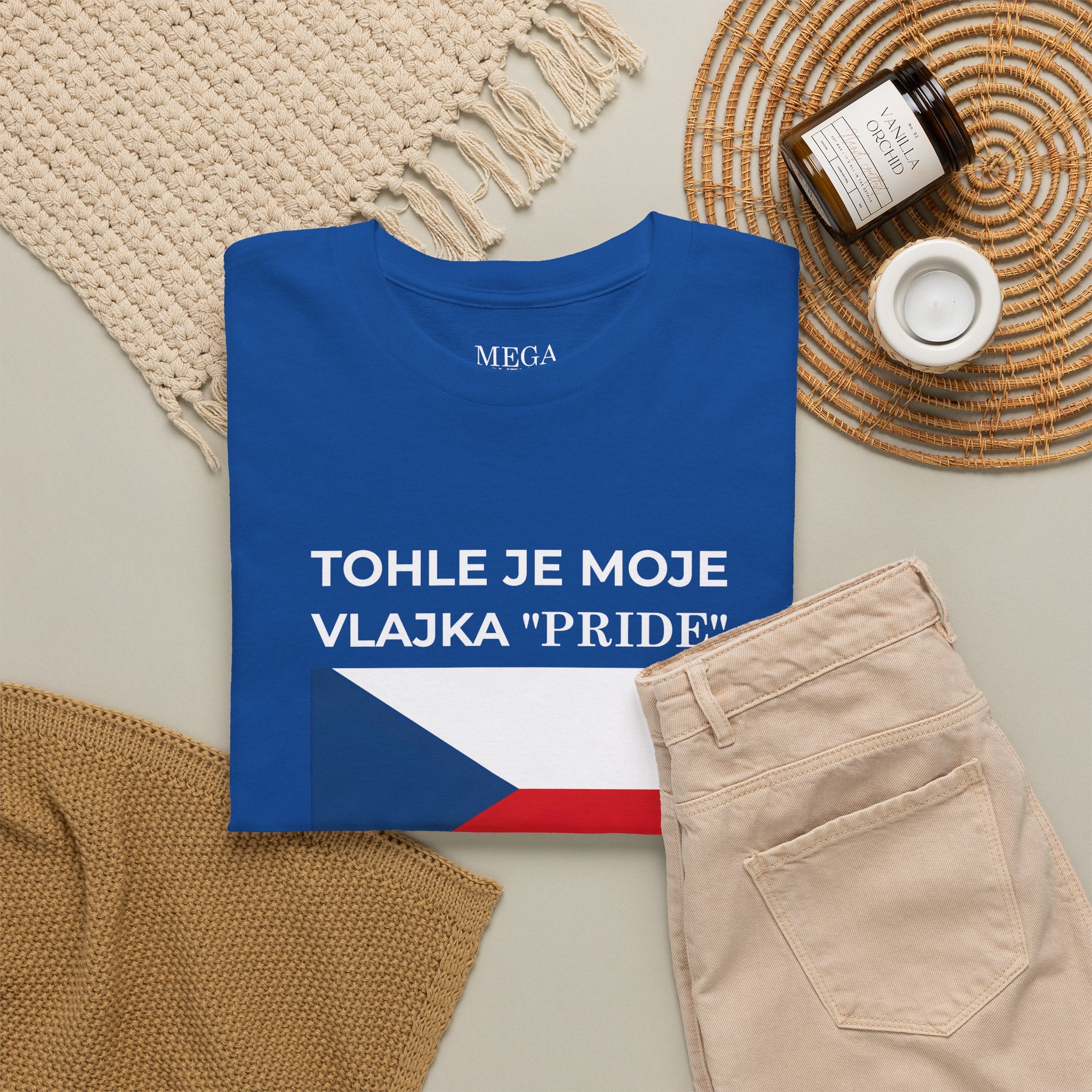 Czech Flag Tee ( Small Print ) — "TOHLE JE MOJE VLAJKA 'PRIDE'" Patriotic Czech T-Shirt