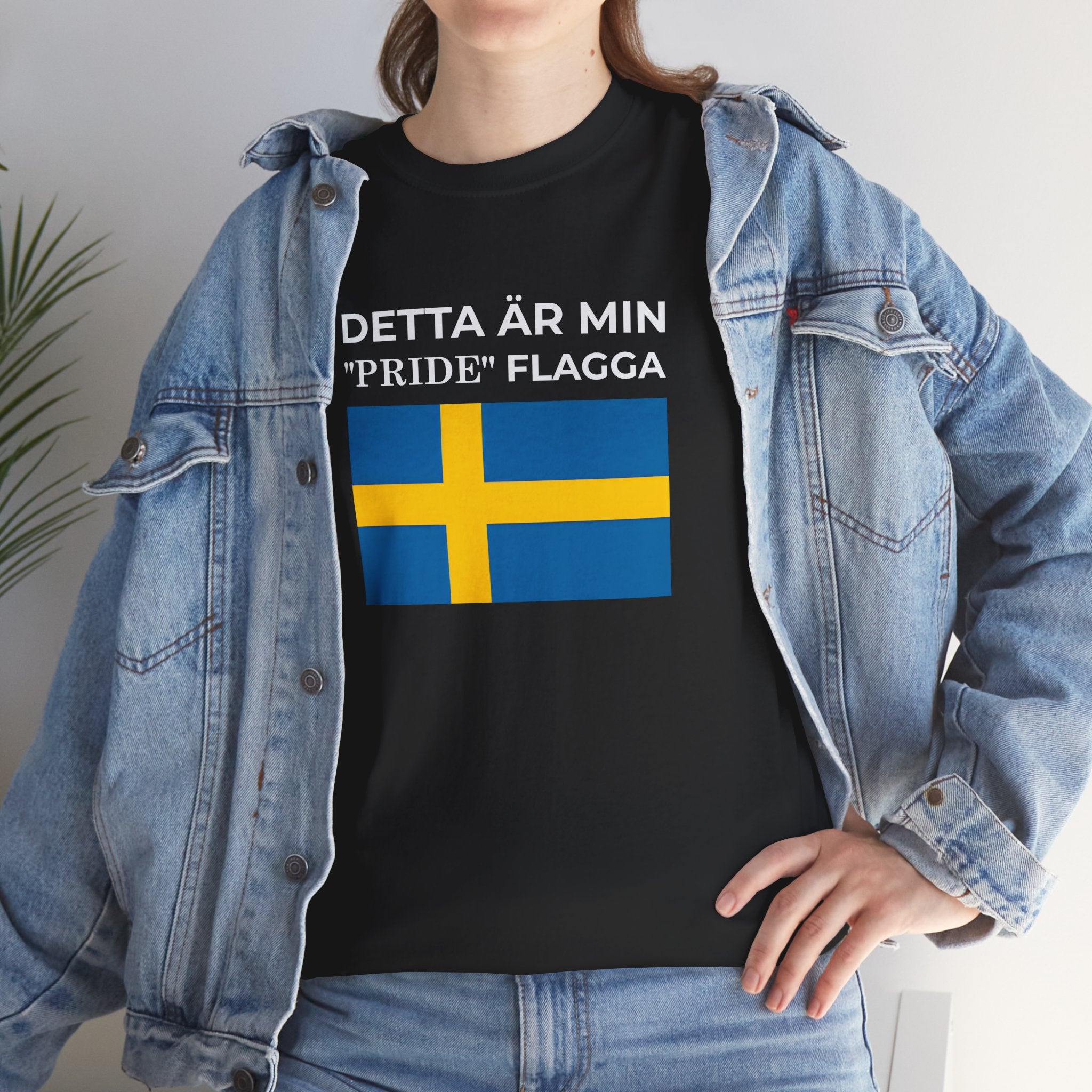 Sweden Pride T-Shirt ( Small Print ) — "Detta är min Pride-flagga" Tee