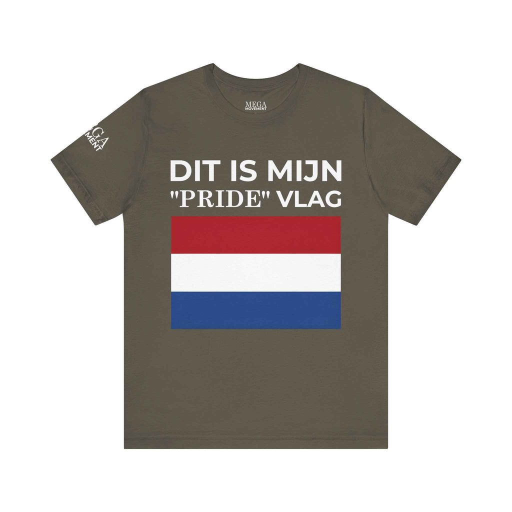 Netherlands Pride Flag Unisex Tee, Patriotic Apparel, Short Sleeve T-Shirt - Mega Movement