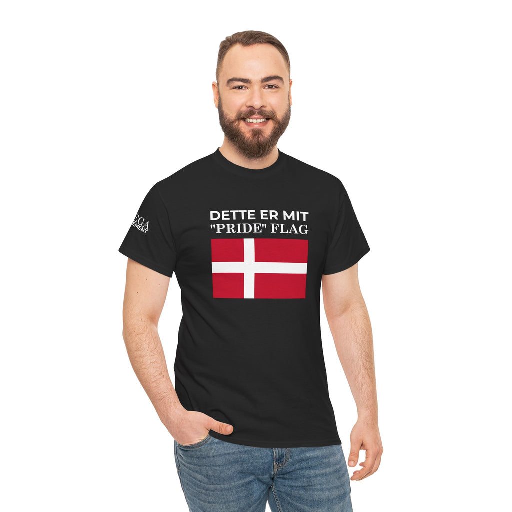 Danish Flag 'Dette er mit 2Pride2 Flag' T-Shirt ( Small Print )